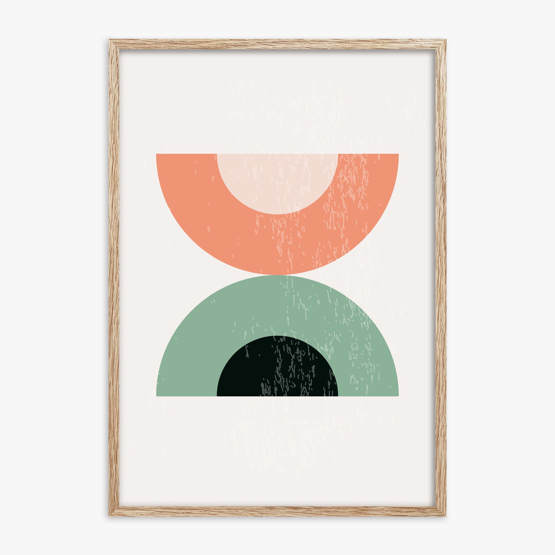 Sunset Balance, 70x100cm Framed Poster With Raw Oak Frame