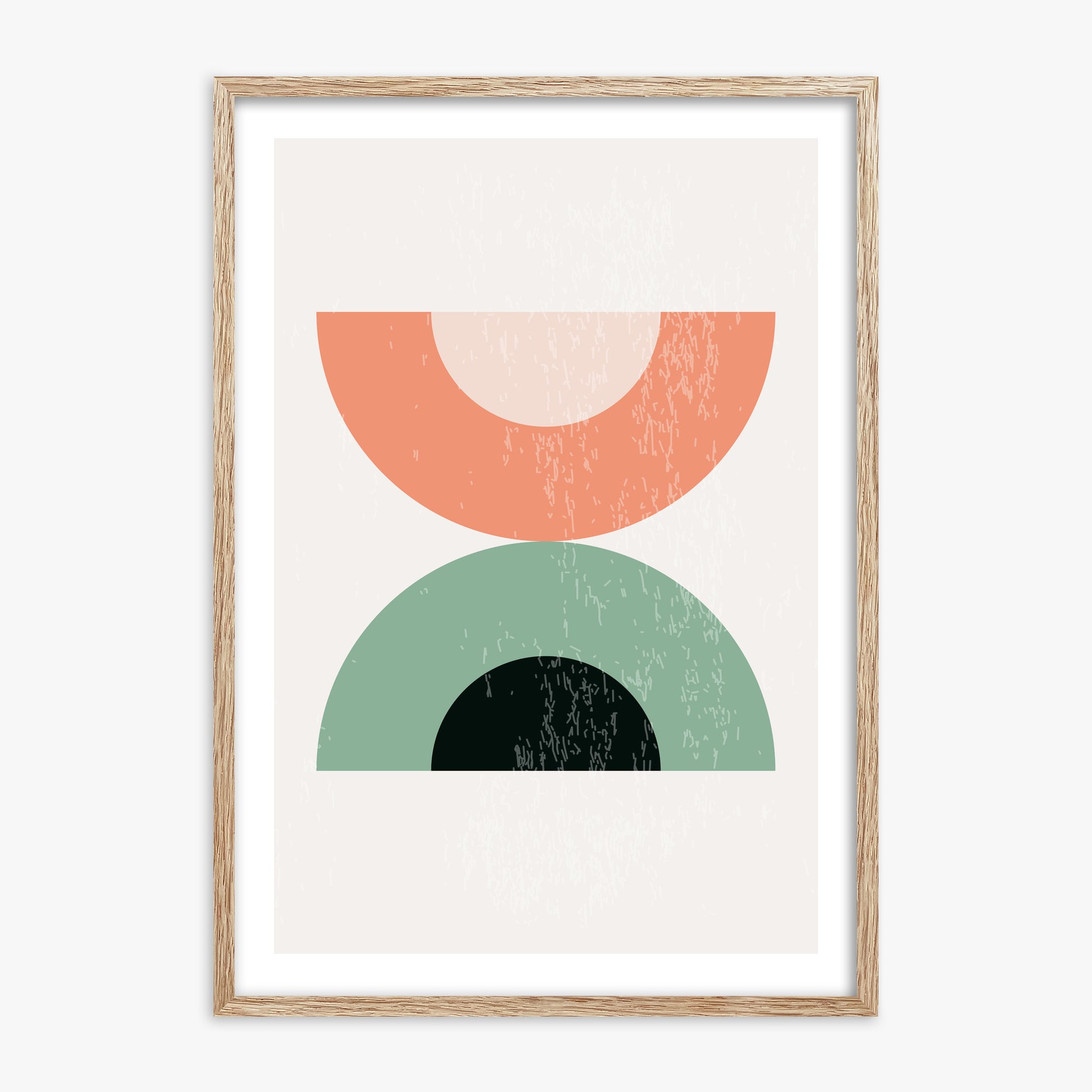 Sunset Balance, 70x100cm Framed Poster With Raw Oak Frame
