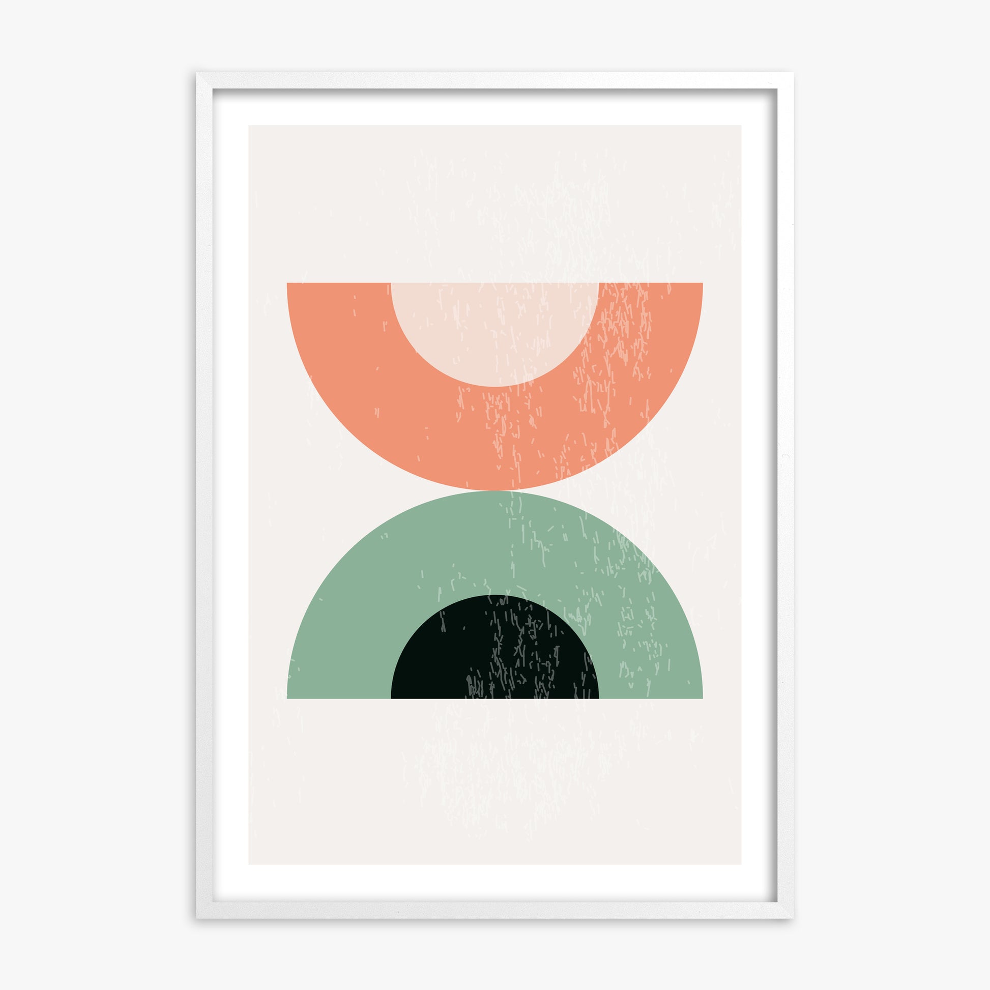 Sunset Balance, 70x100cm Framed Poster With White Frame
