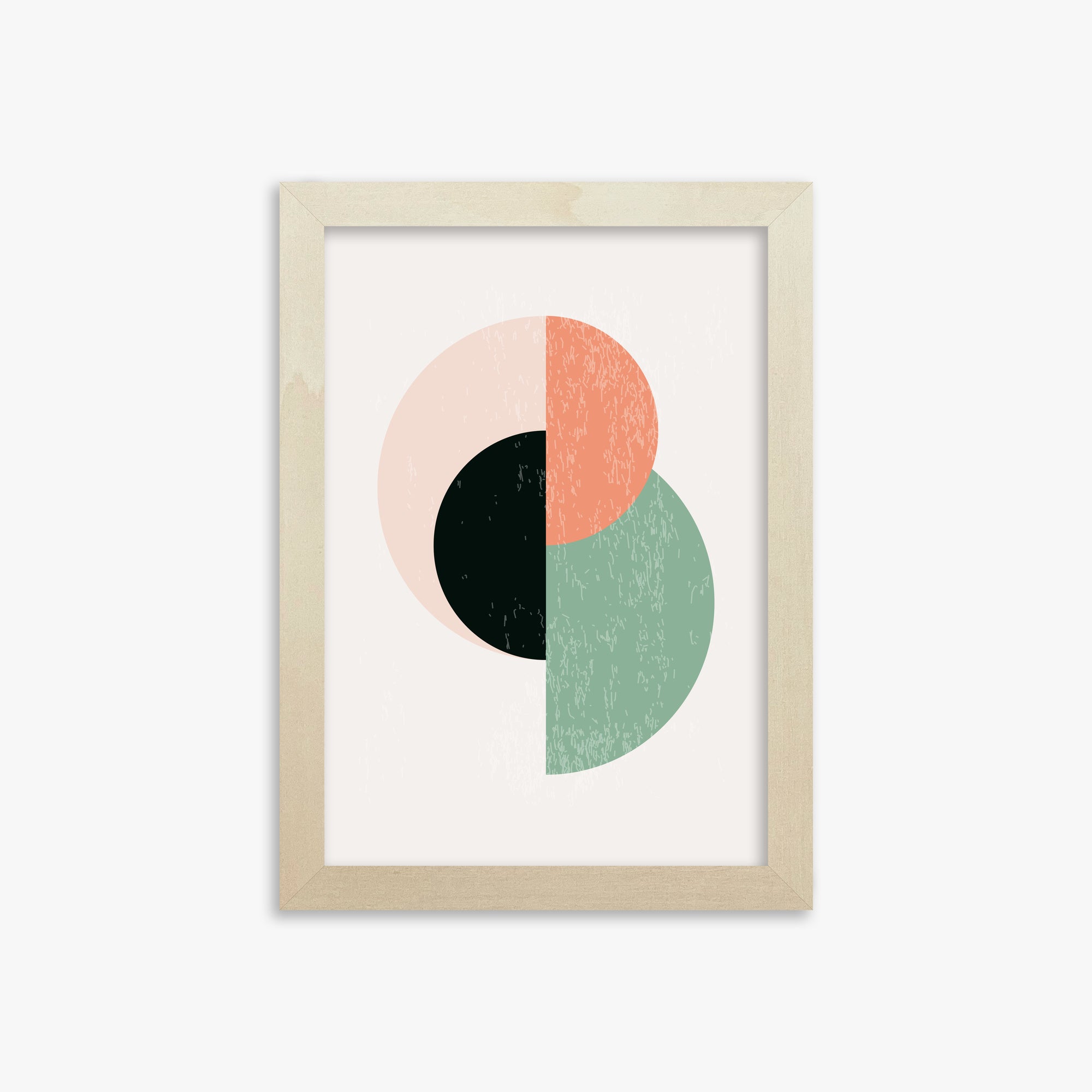 Geometric Harmony, 21x30cm Framed Poster With Lime Wood Frame