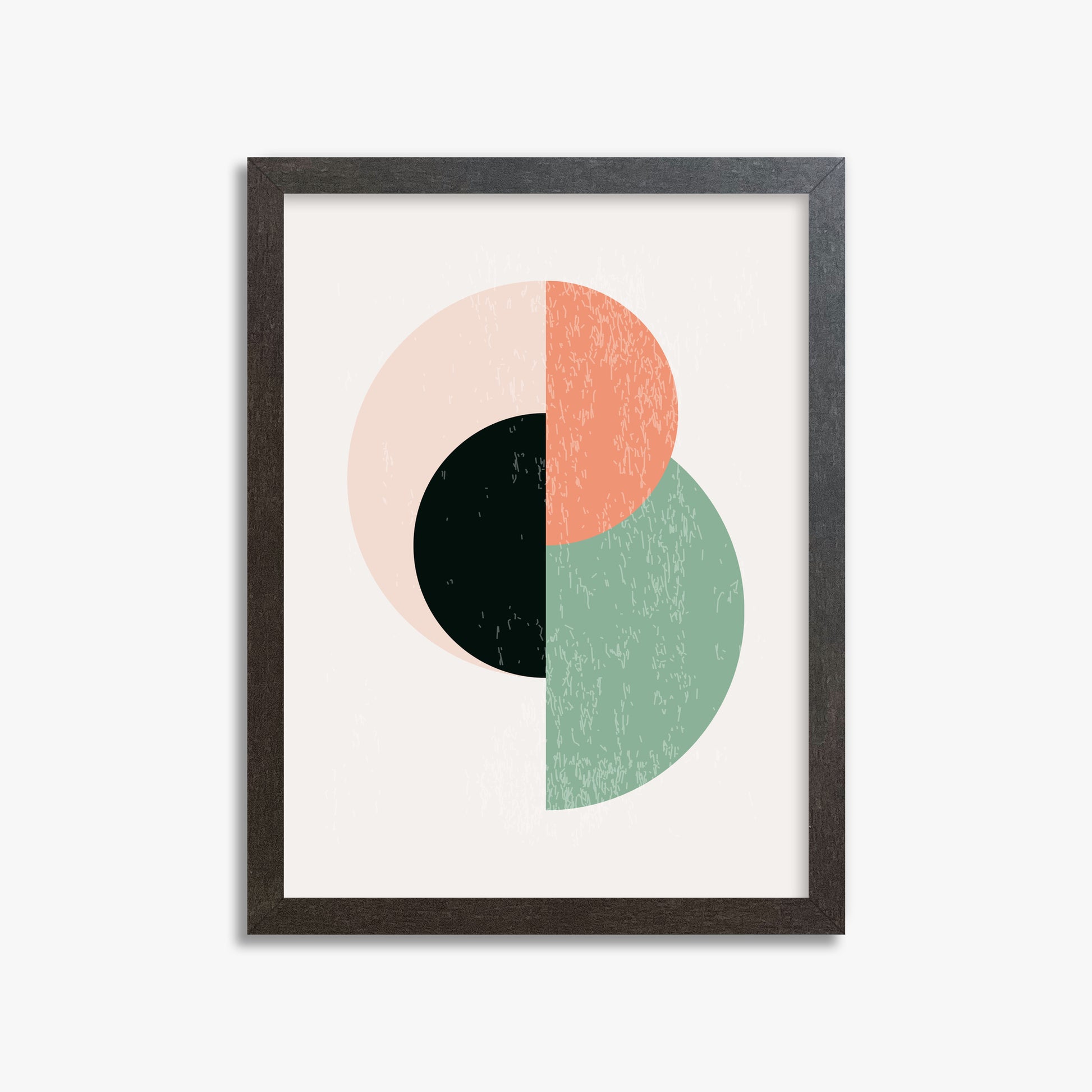 Geometric Harmony, 30x40cm Framed Poster With Espresso Frame