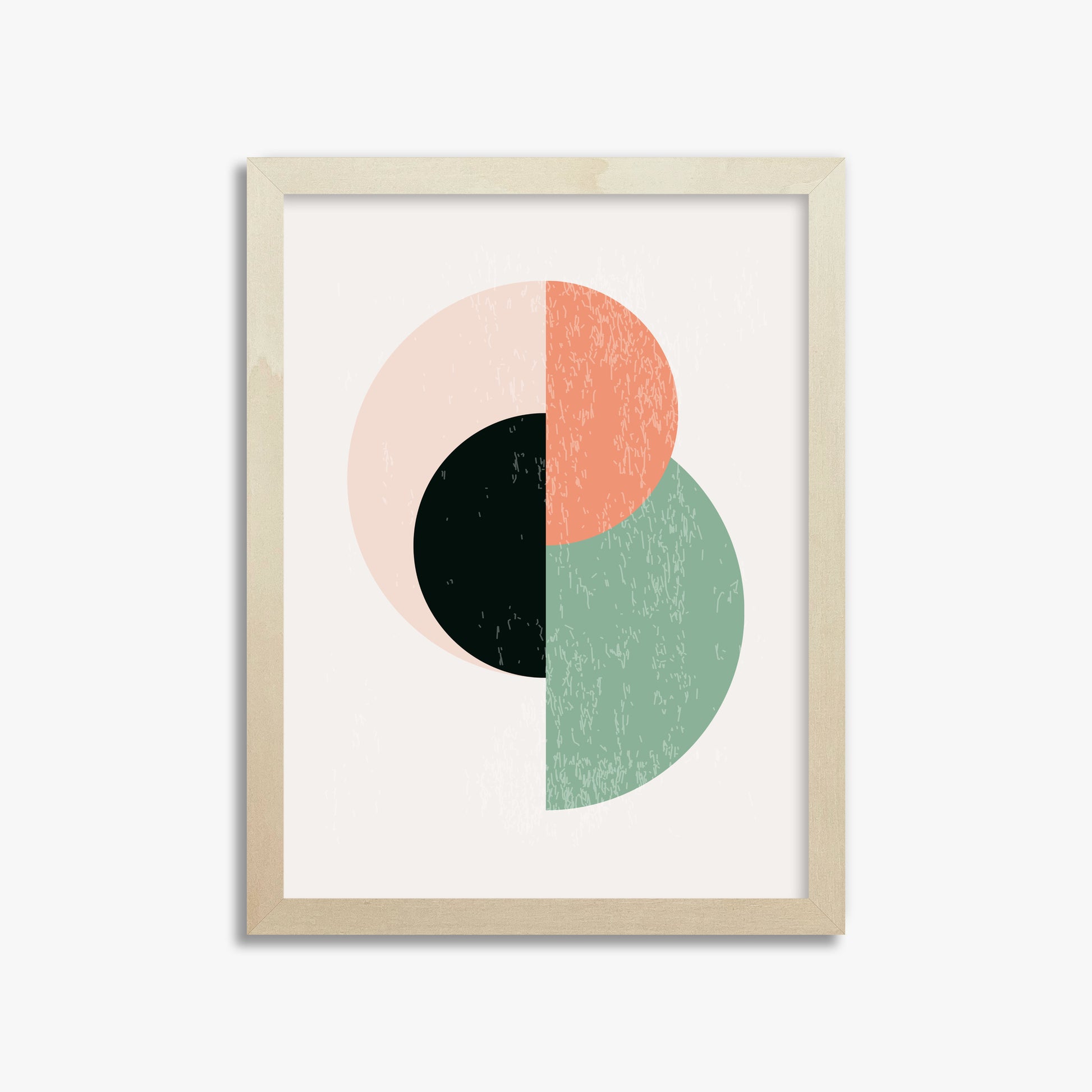 Geometric Harmony, 30x40cm Framed Poster With Lime Wood Frame