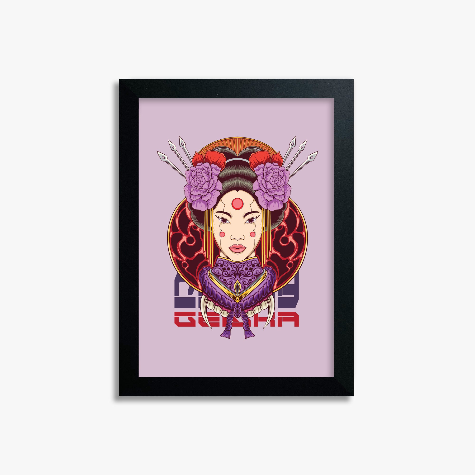 Crimson Blossom Empress, 21x30cm Framed Poster With Black Frame