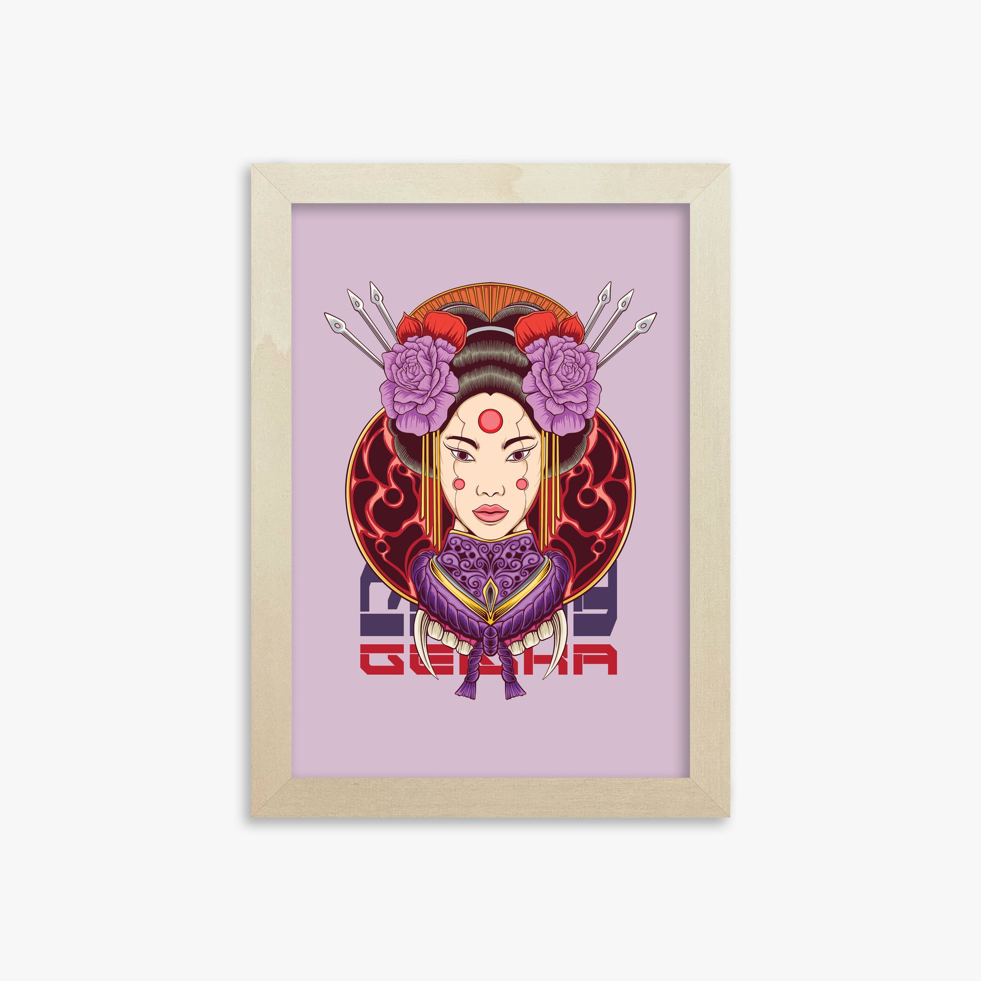 Crimson Blossom Empress, 21x30cm Framed Poster With Lime Wood Frame