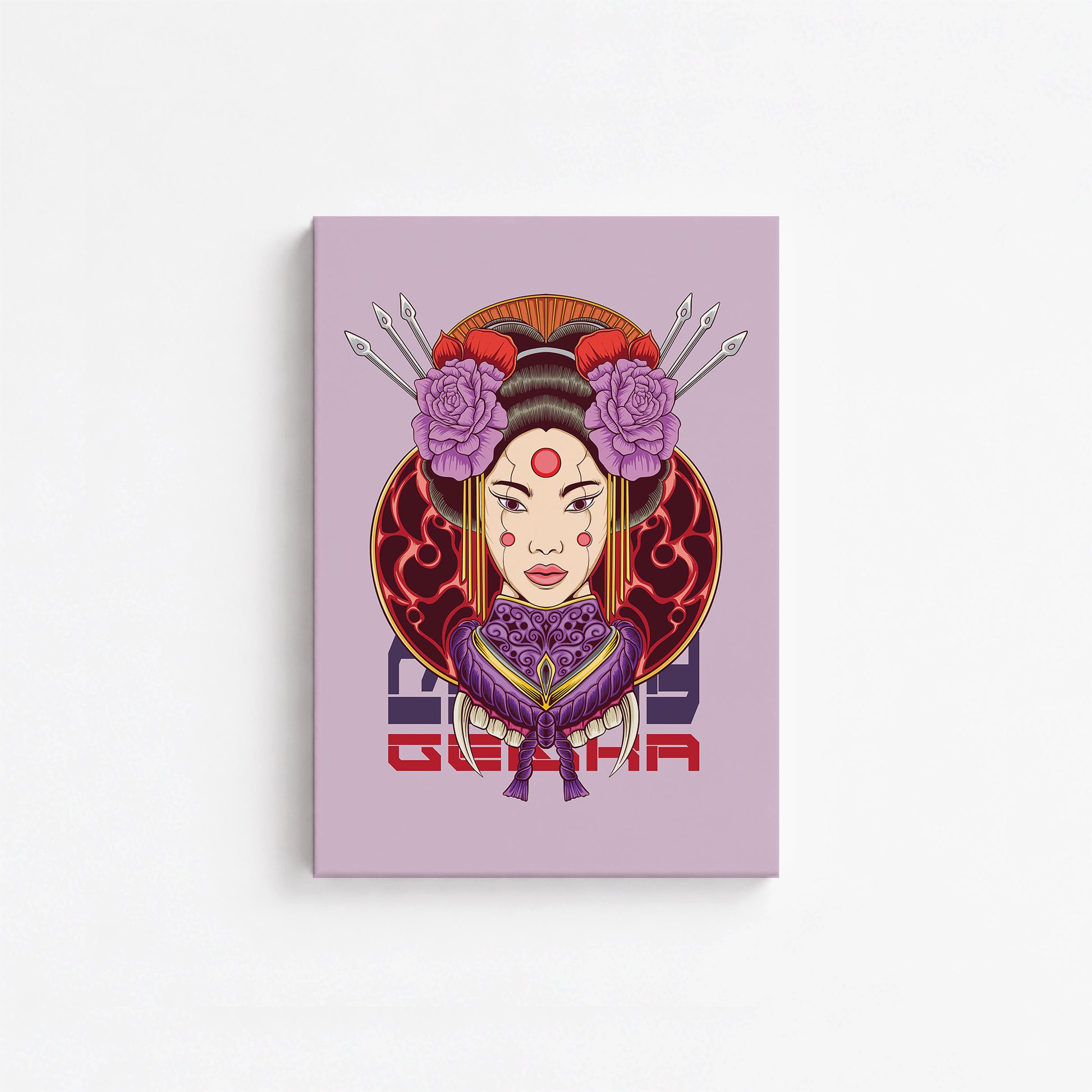 Crimson Blossom Empress, 21x30cm Satin Canvas Poster