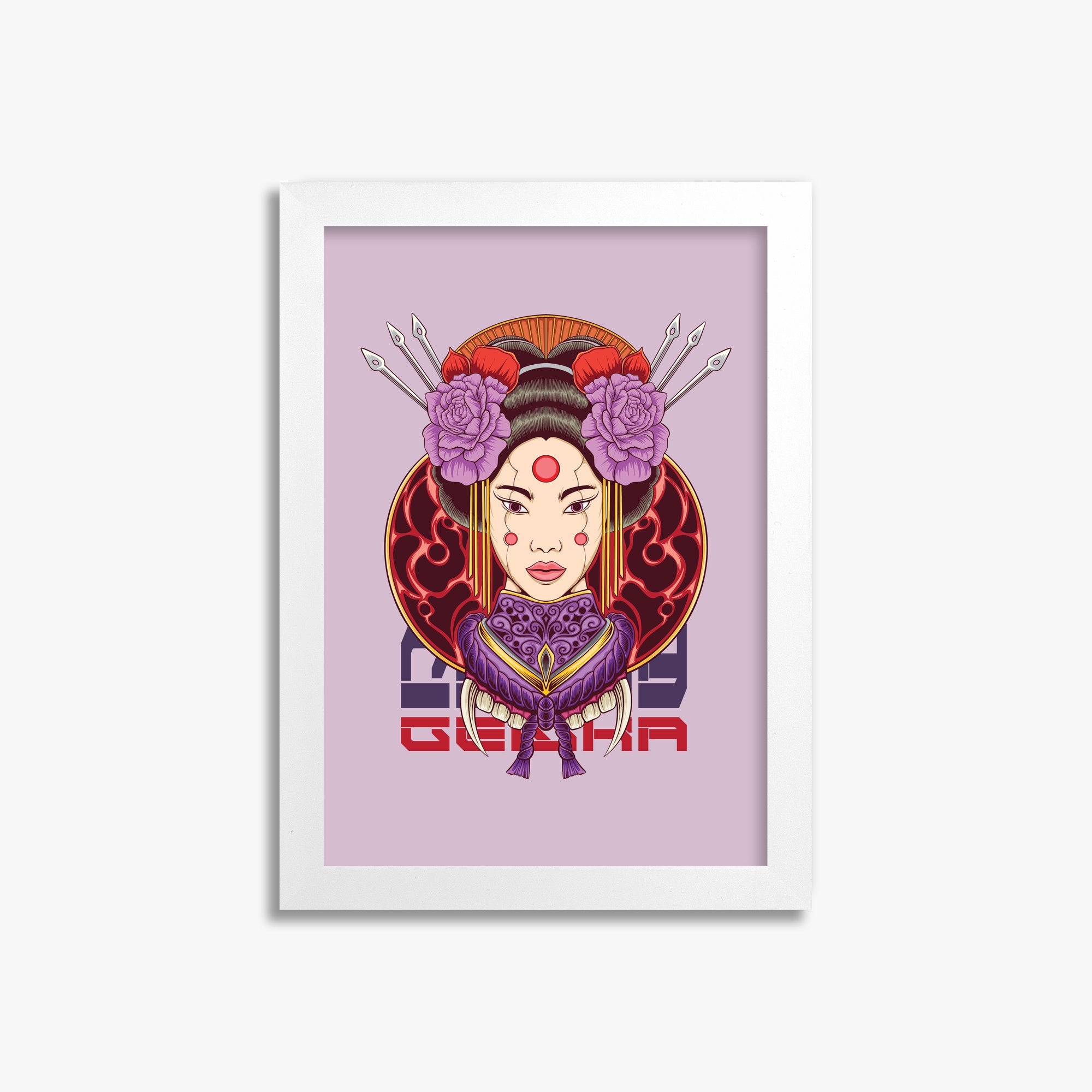 Crimson Blossom Empress, 21x30cm Framed Poster With White Frame