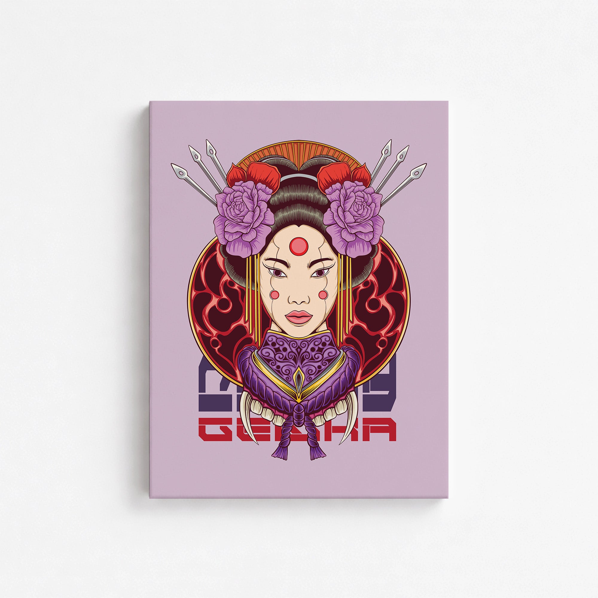 Crimson Blossom Empress, 30x40cm Satin Canvas Poster