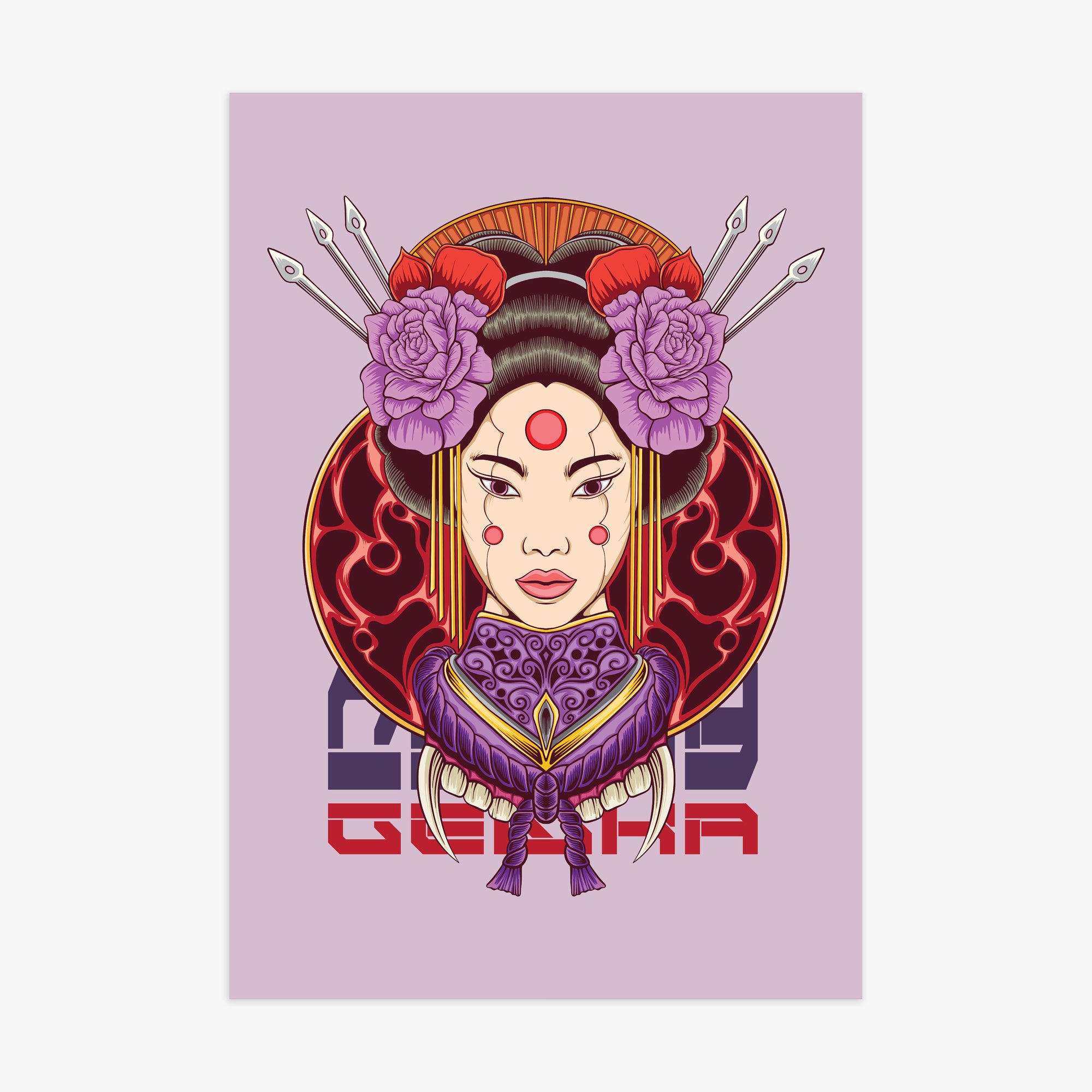 Crimson Blossom Empress, 70x100cm Poster Unframed