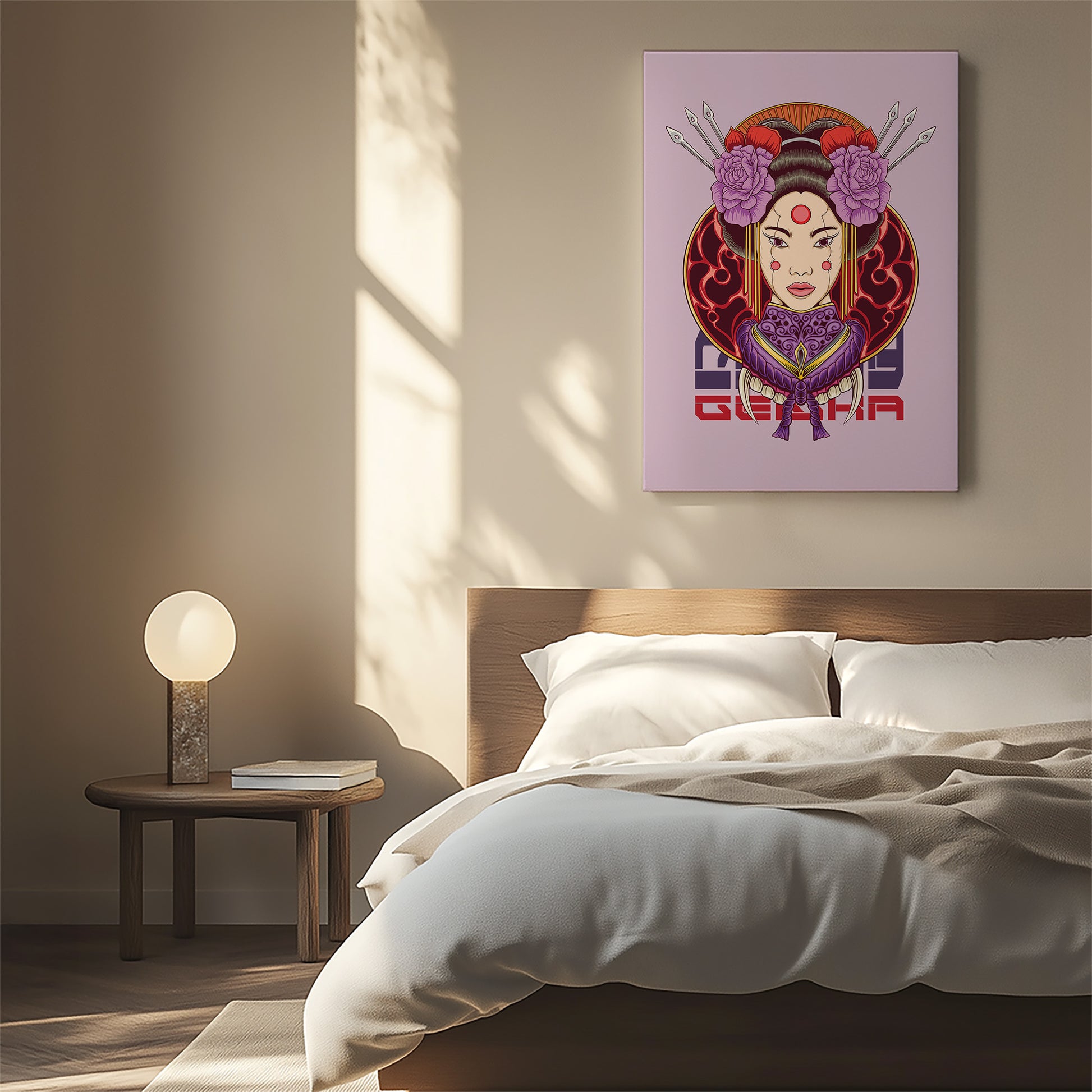 Design Concept No. 55 for Crimson Blossom Empress Modern Satin Canvas Poster Art