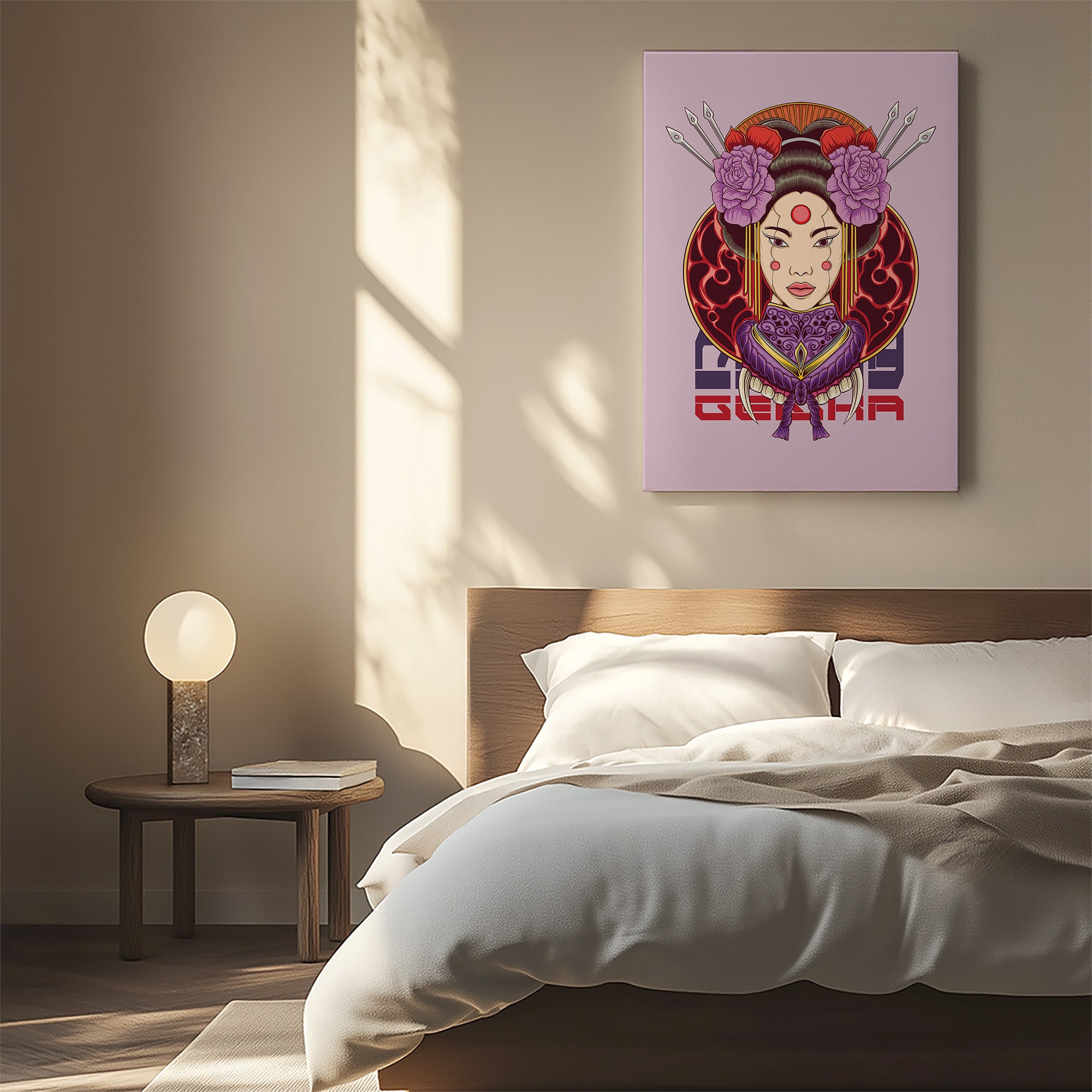 Design Concept No. 55 for Crimson Blossom Empress Modern Satin Canvas Poster Art