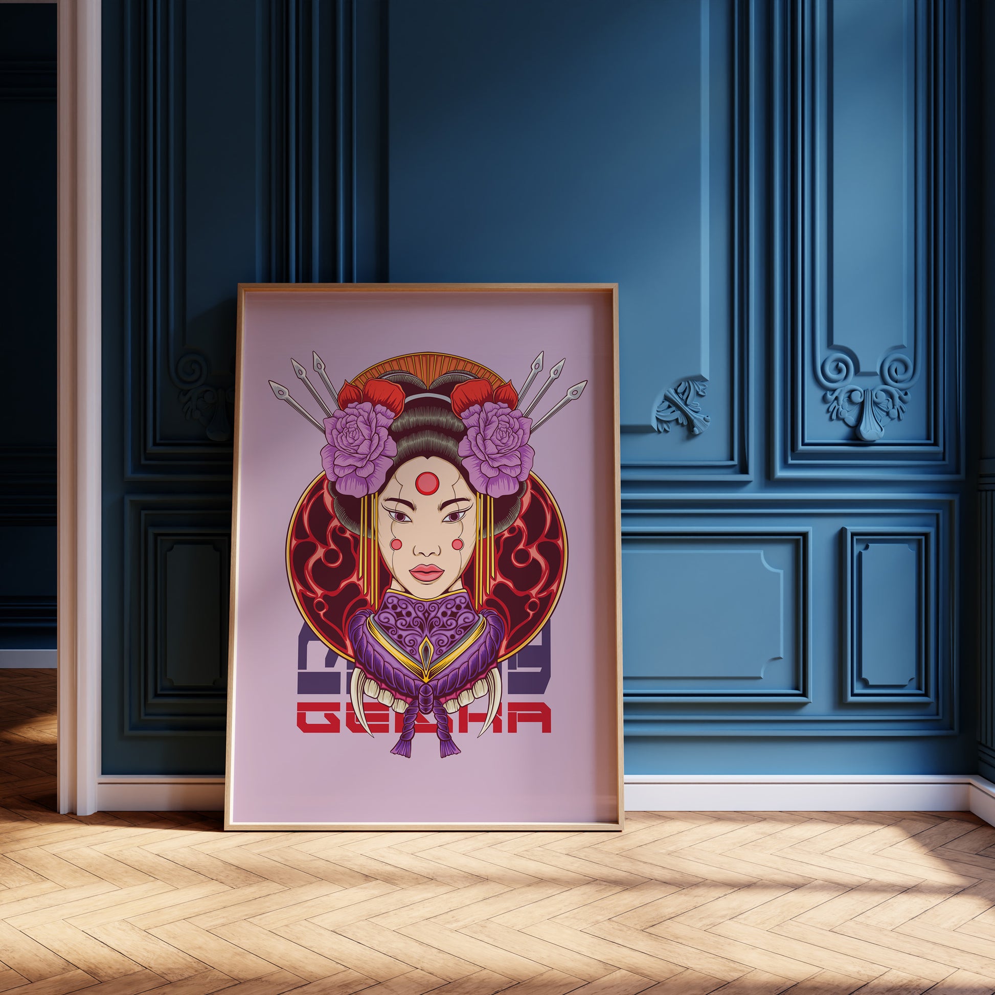 Design Concept No. 12 for Crimson Blossom Empress Modern Poster Art