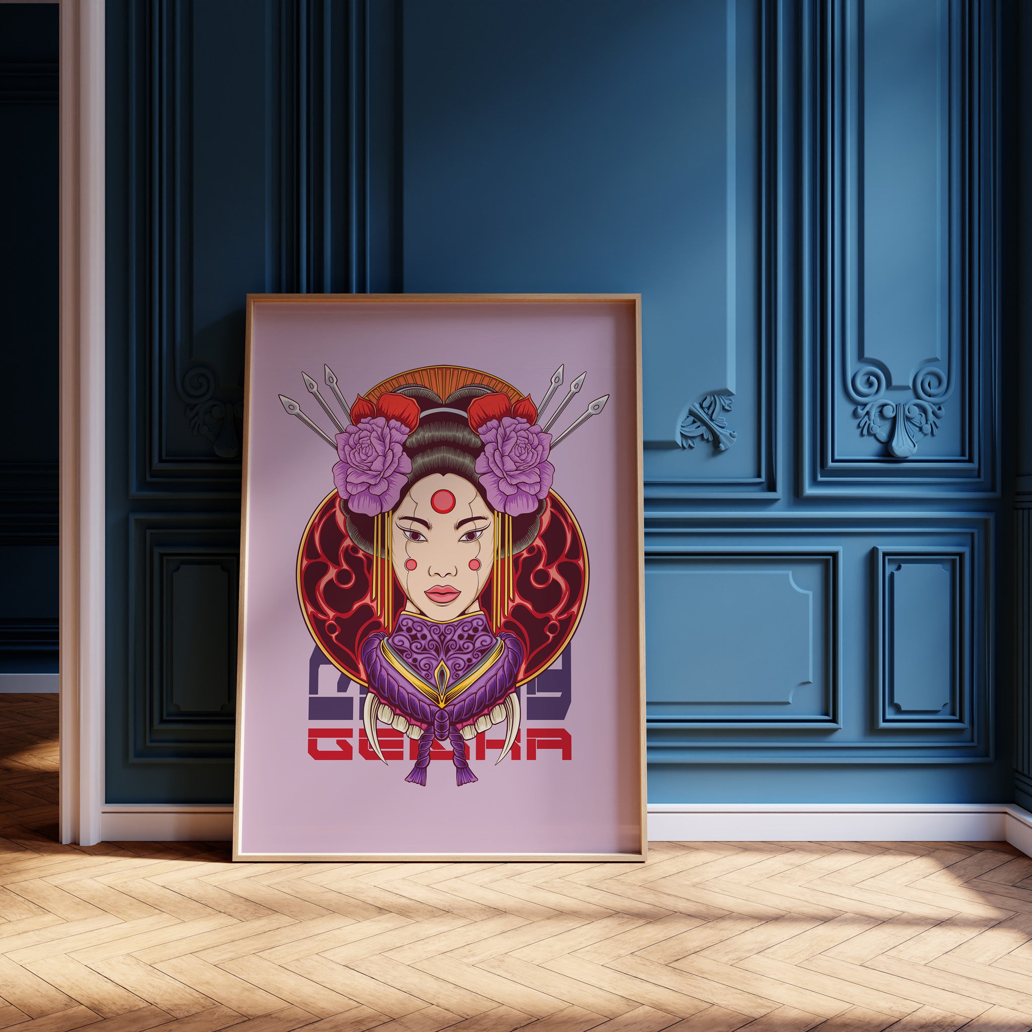 Design Concept No. 12 for Crimson Blossom Empress Modern Poster Art
