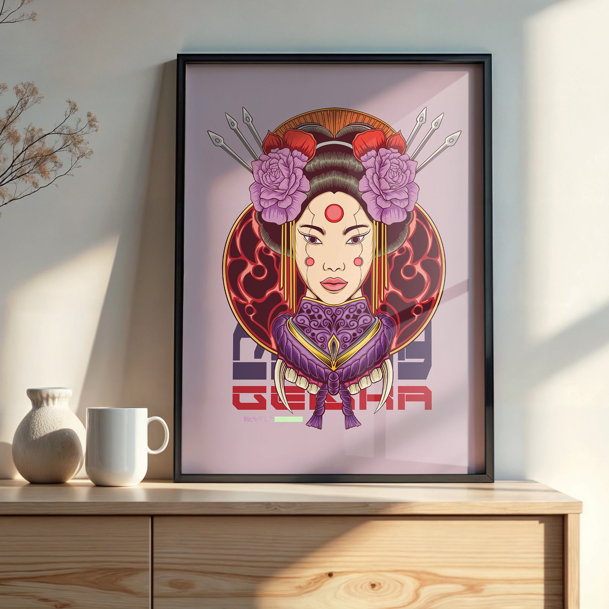 Design Concept No. 22 for Crimson Blossom Empress Modern Poster Art