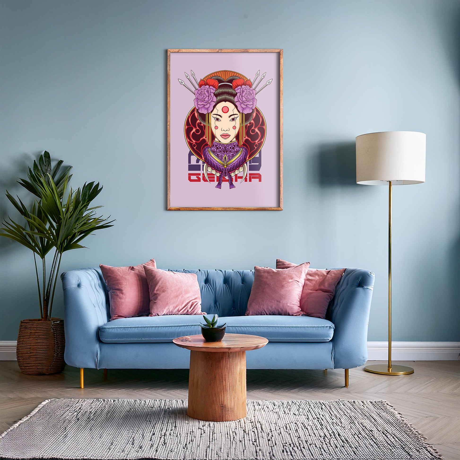 Design Concept No. 28 for Crimson Blossom Empress Modern Poster Art