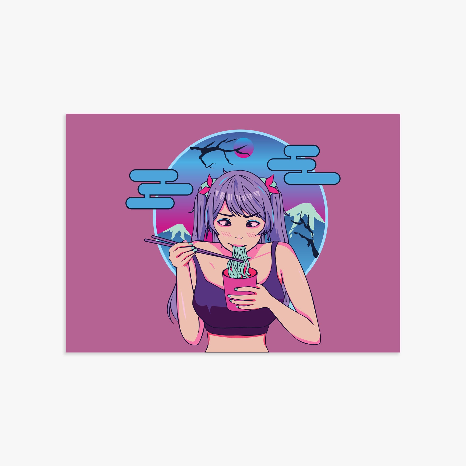 Midnight Ramen Dreams, 50x70cm Poster Unframed