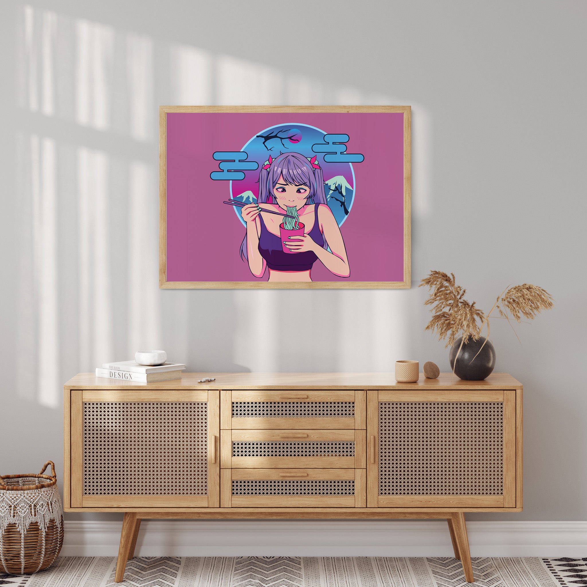 Design Concept No. 10 for Midnight Ramen Dreams Modern Poster Art