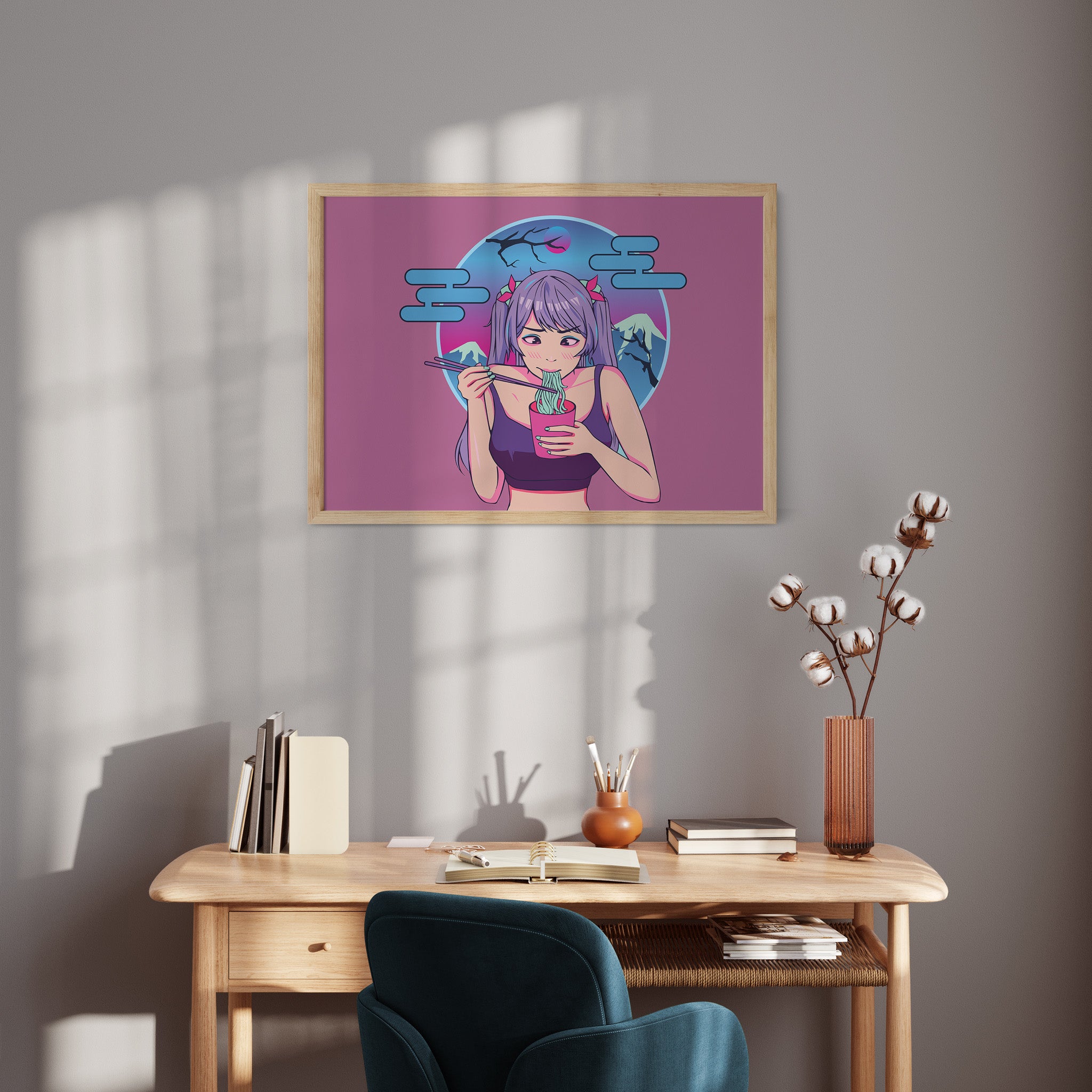 Design Concept No. 11 for Midnight Ramen Dreams Modern Poster Art