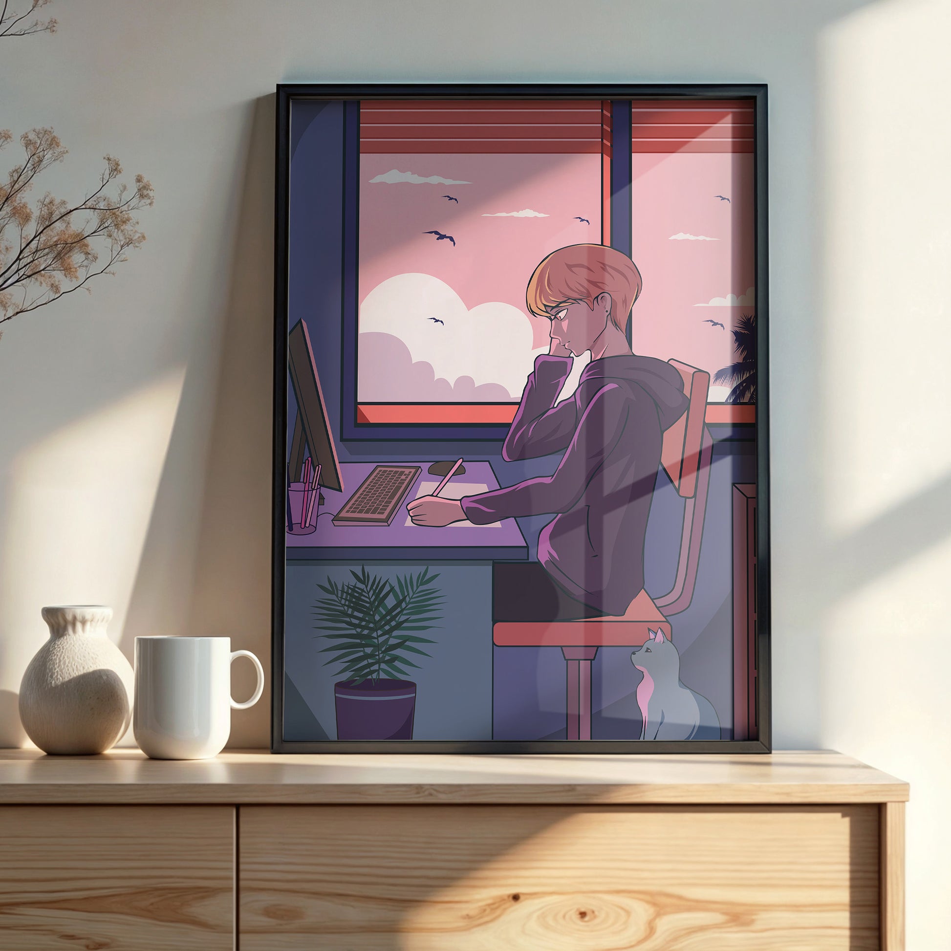 Design Concept No. 22 for Sunset Study Session Modern Poster Art