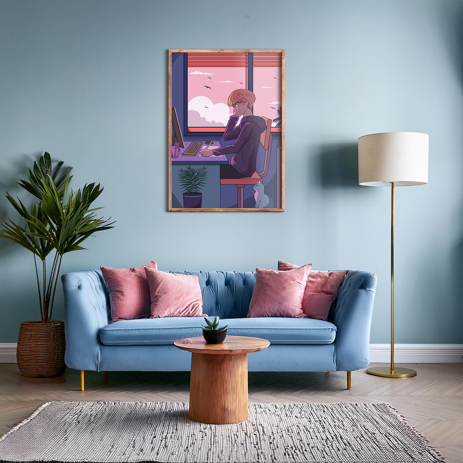 Design Concept No. 28 for Sunset Study Session Modern Poster Art