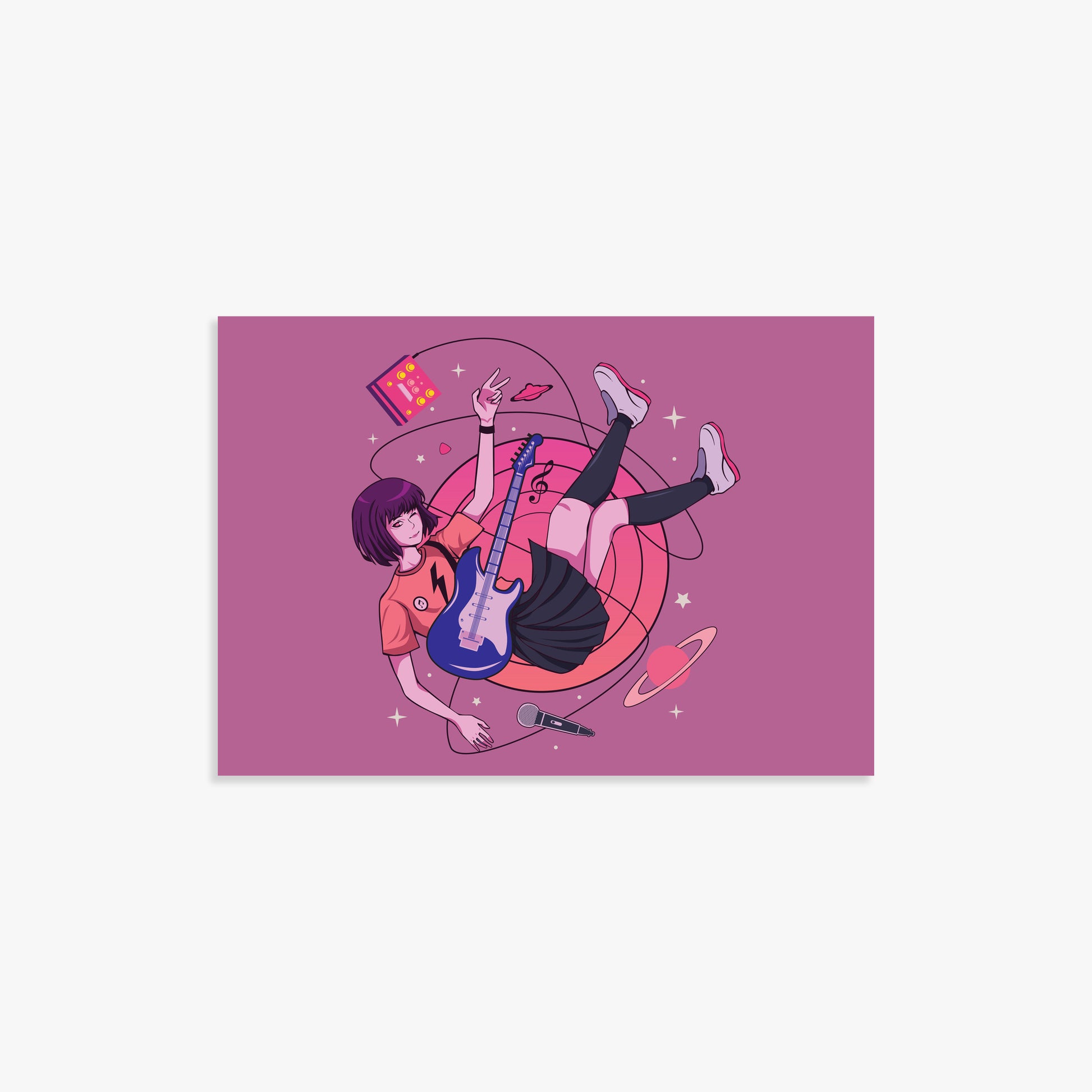 Cosmic Melody Float, 21x30cm Poster Unframed