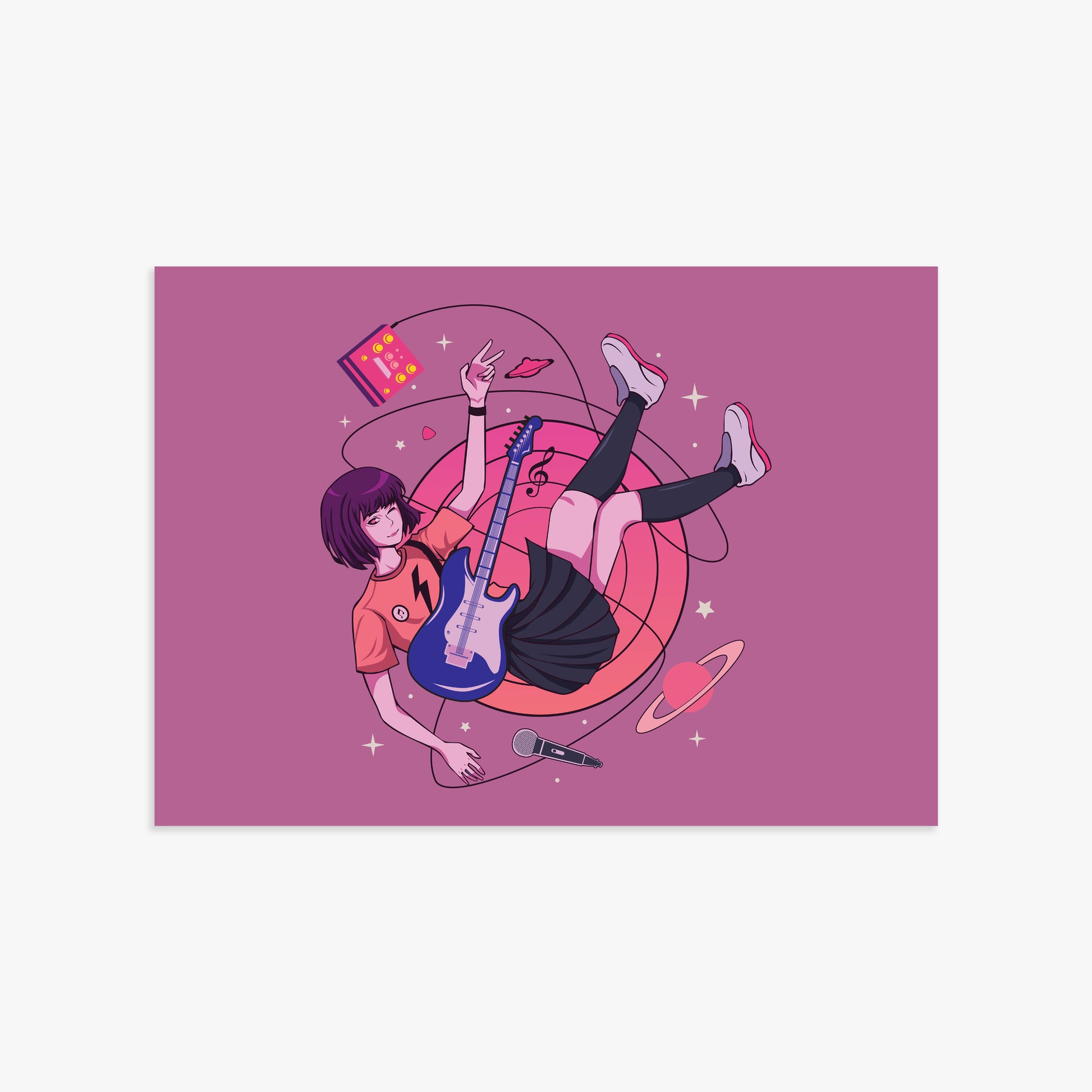 Cosmic Melody Float, 50x70cm Poster Unframed