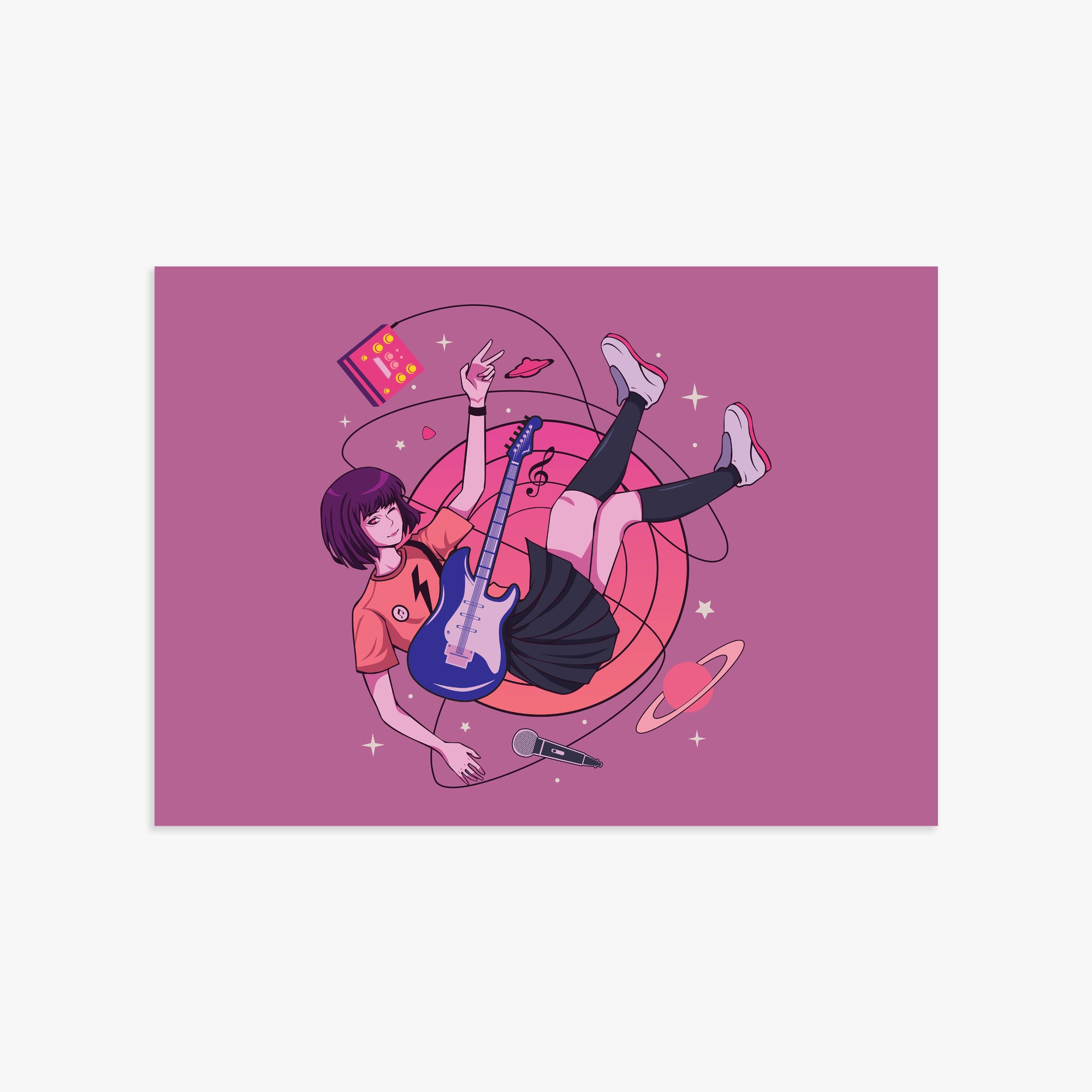 Cosmic Melody Float, 50x70cm Poster Unframed