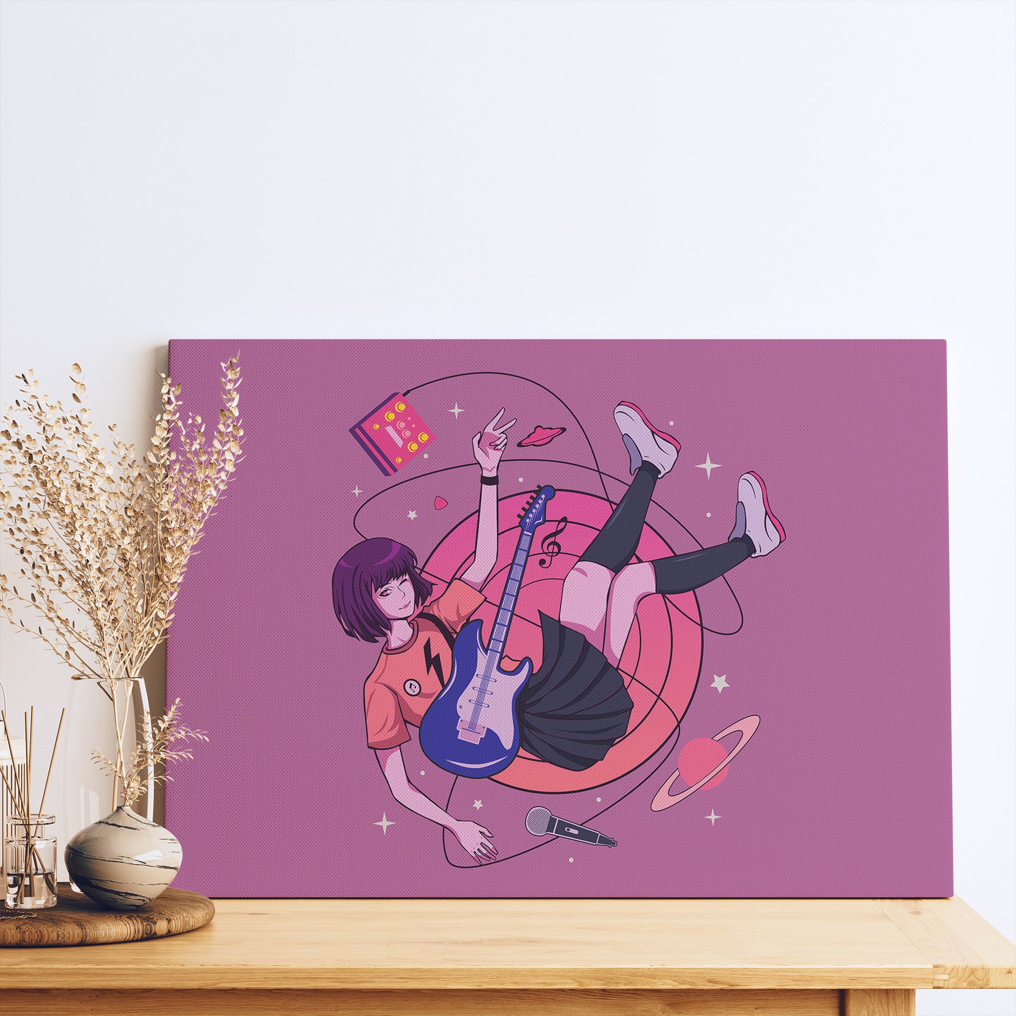 Design Concept No. 50 for Cosmic Melody Float Modern Satin Canvas Poster Art