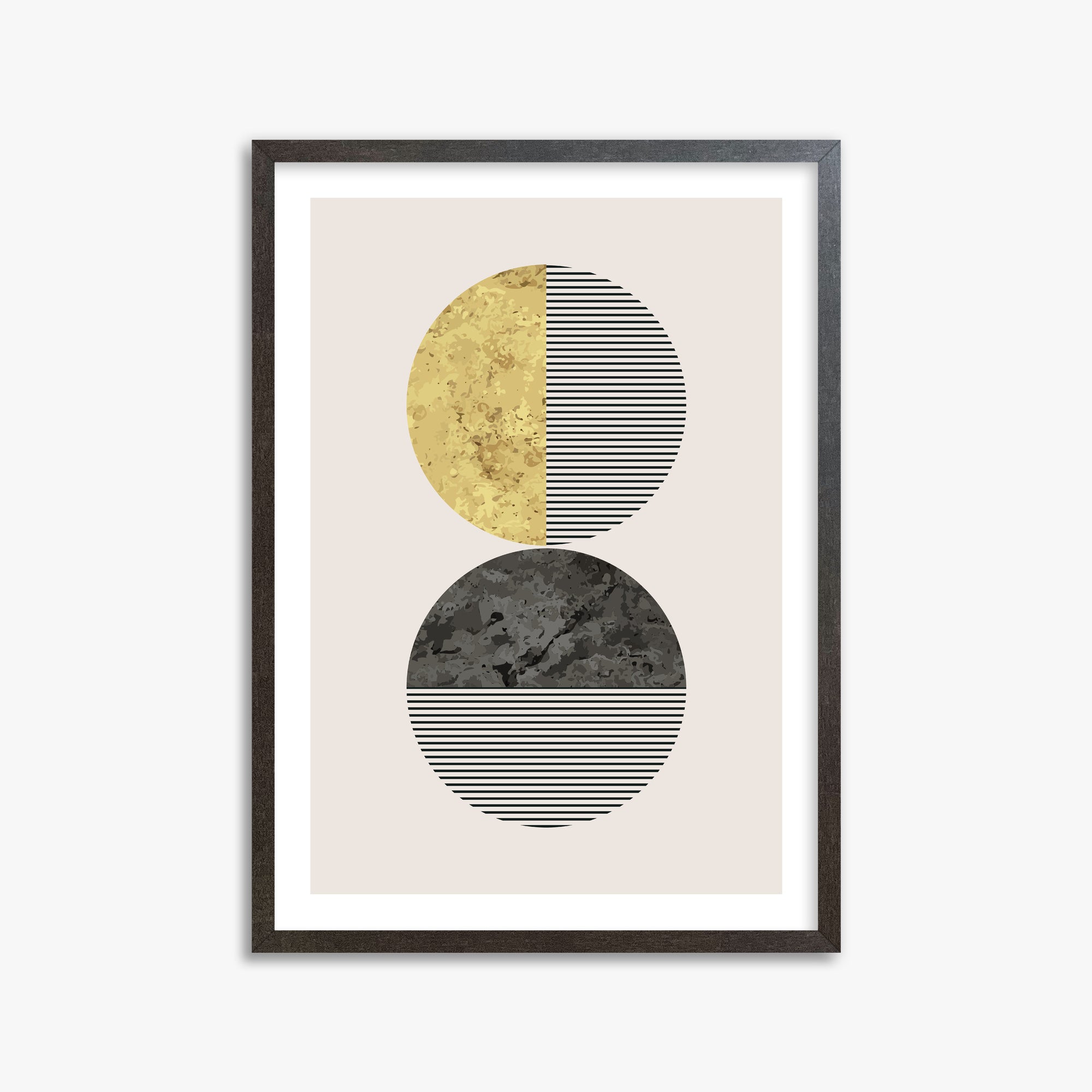 Eclipse Horizon, 50x70cm Framed Art Reproduction With Espresso Frame