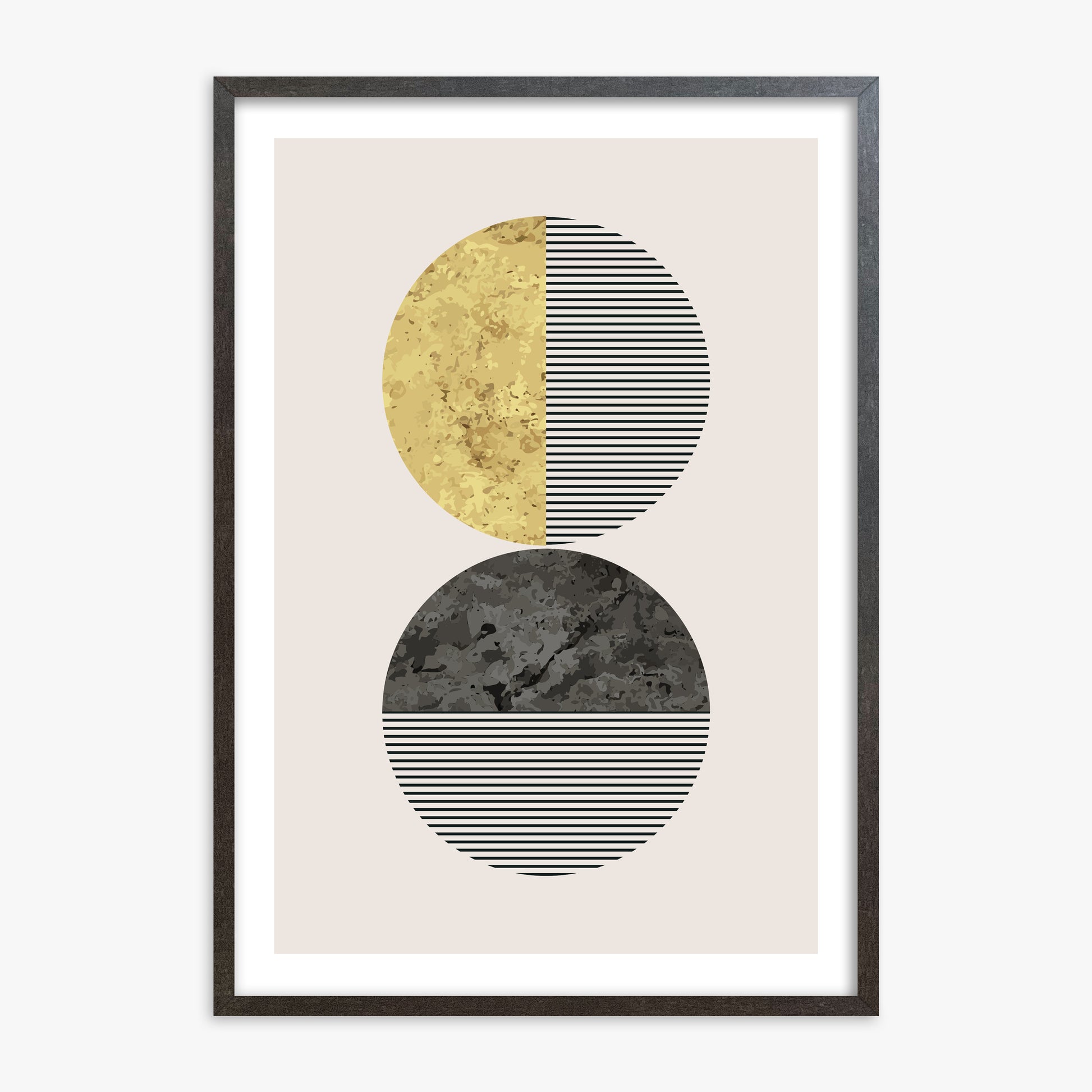 Eclipse Horizon, 70x100cm Framed Art Reproduction With Espresso Frame