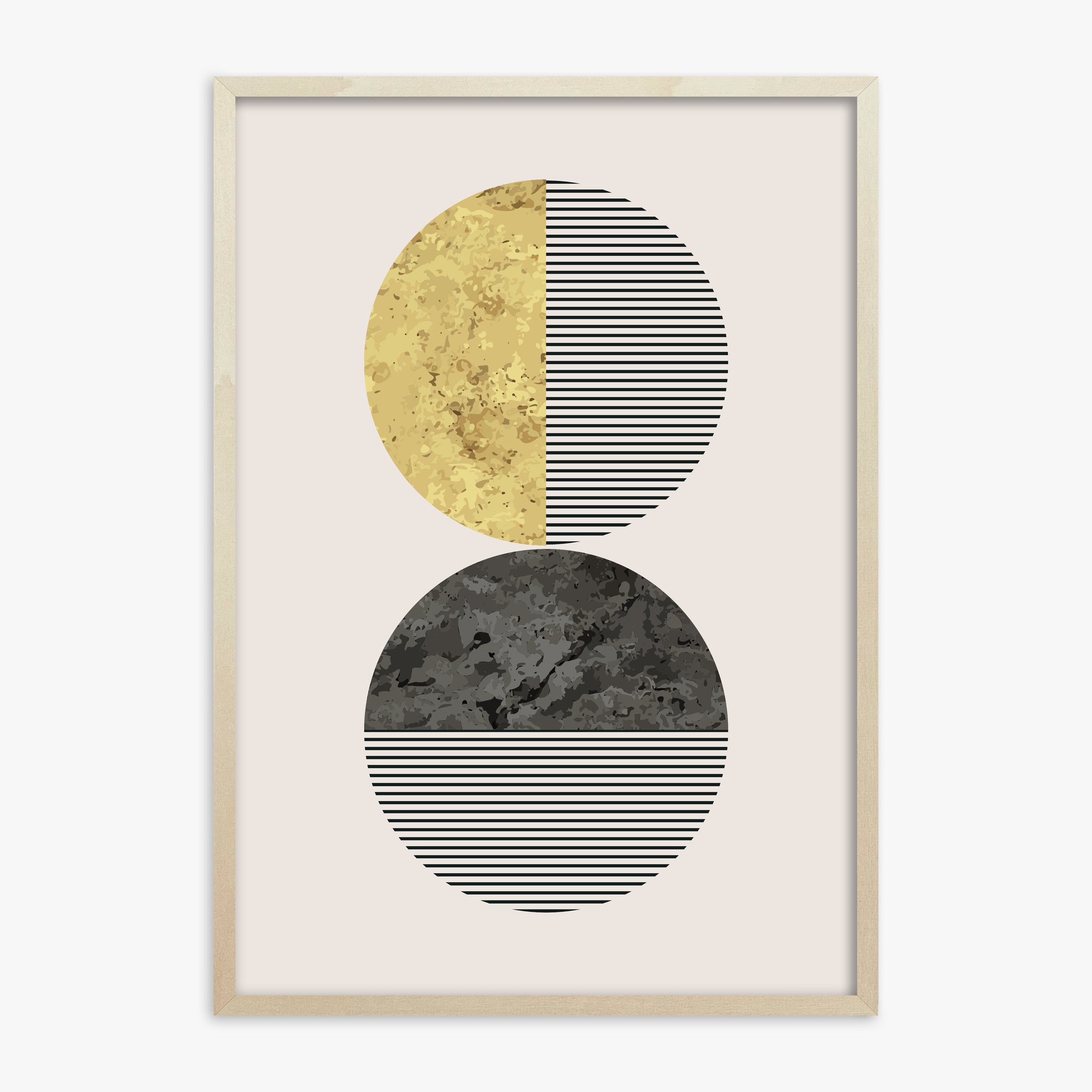 Eclipse Horizon, 70x100cm Framed Art Reproduction With Lime Wood Frame