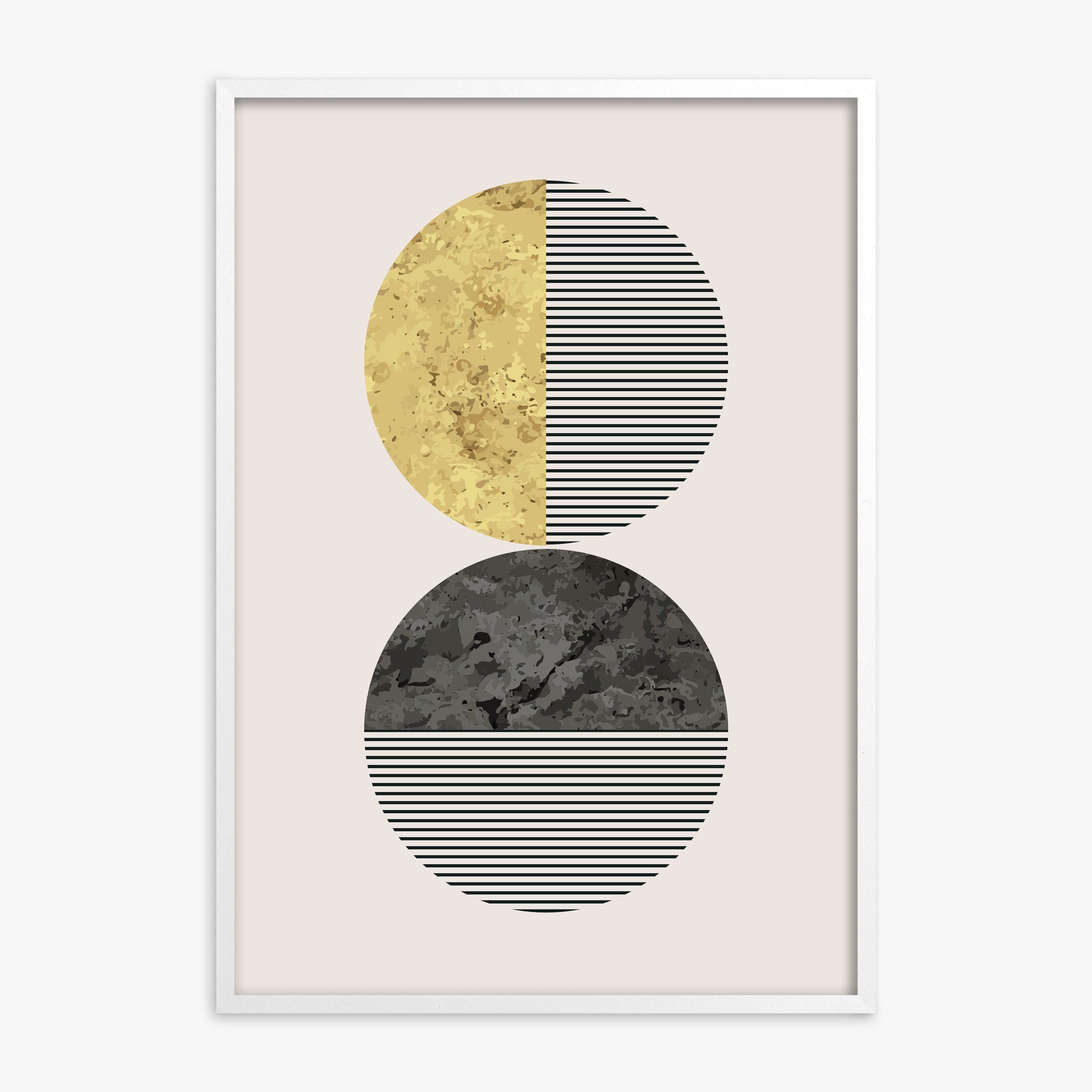Eclipse Horizon, White Framed Poster With White Frame