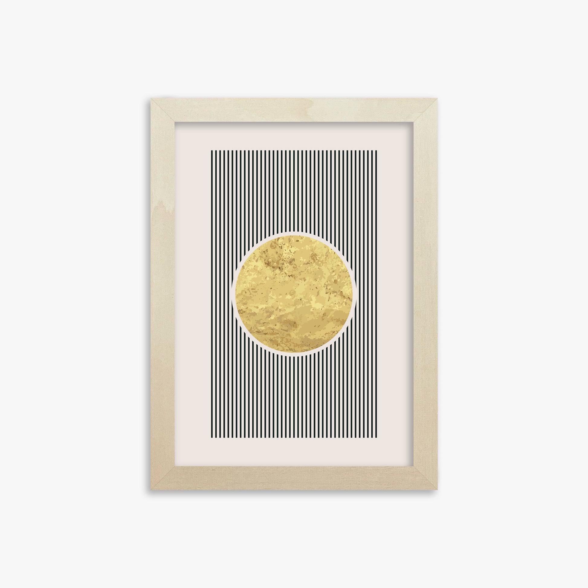 Golden Horizon Eclipse, 21x30cm Framed Art Reproduction With Lime Wood Frame
