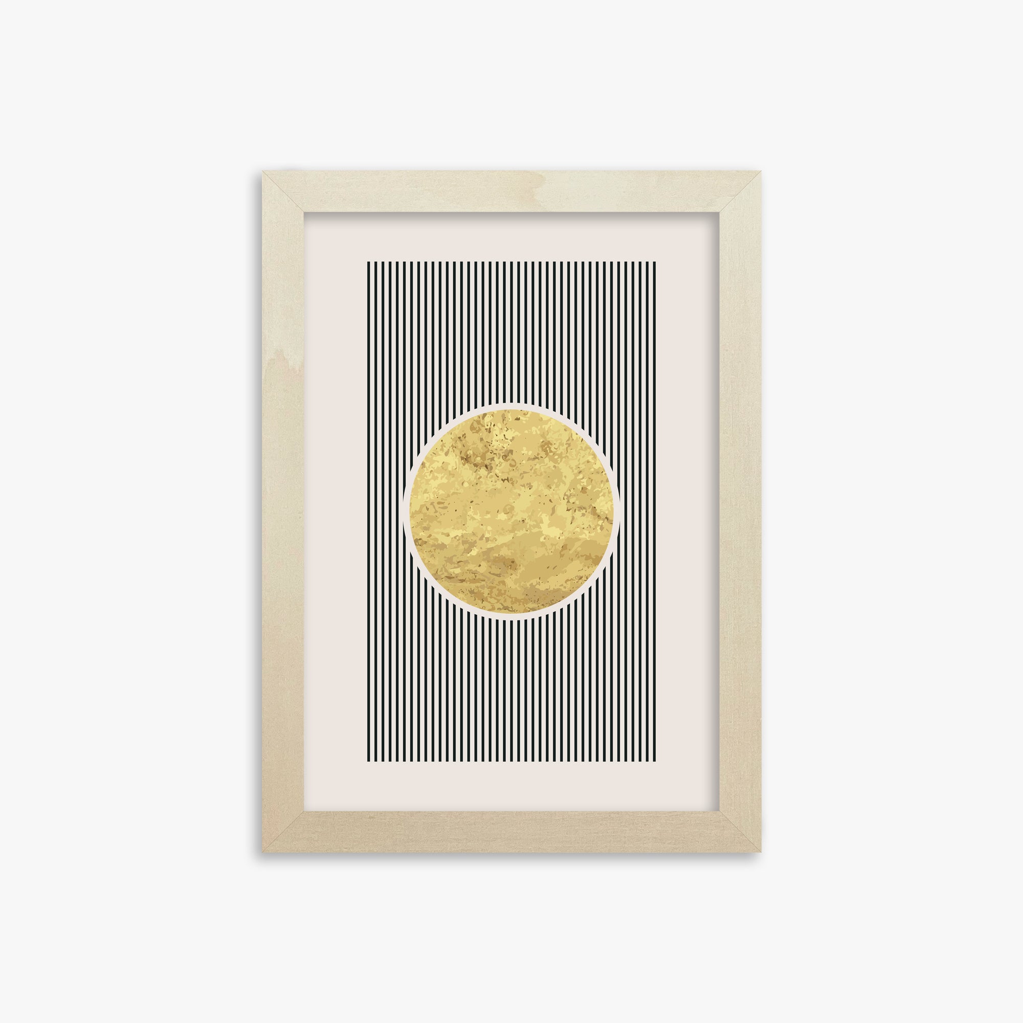 Golden Horizon Eclipse, 21x30cm Framed Art Reproduction With Lime Wood Frame