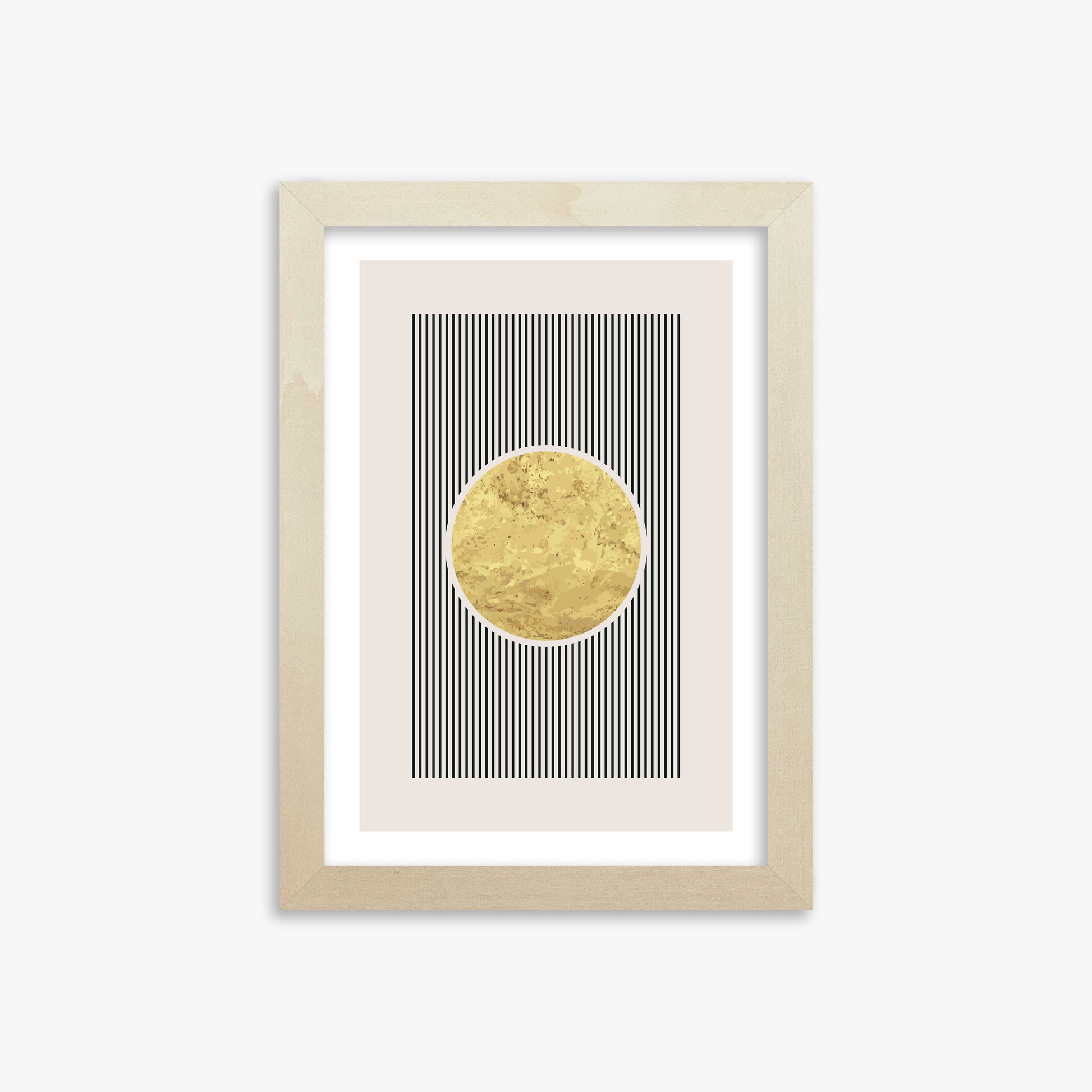 Golden Horizon Eclipse, 21x30cm Framed Art Reproduction With Lime Wood Frame