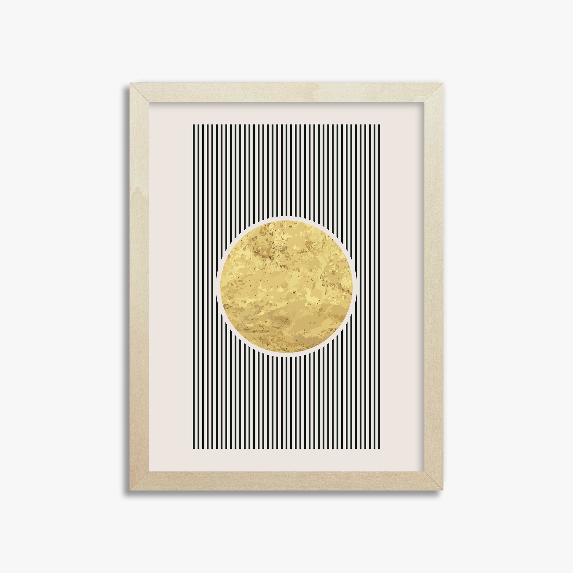 Golden Horizon Eclipse, 30x40cm Framed Art Reproduction With Lime Wood Frame