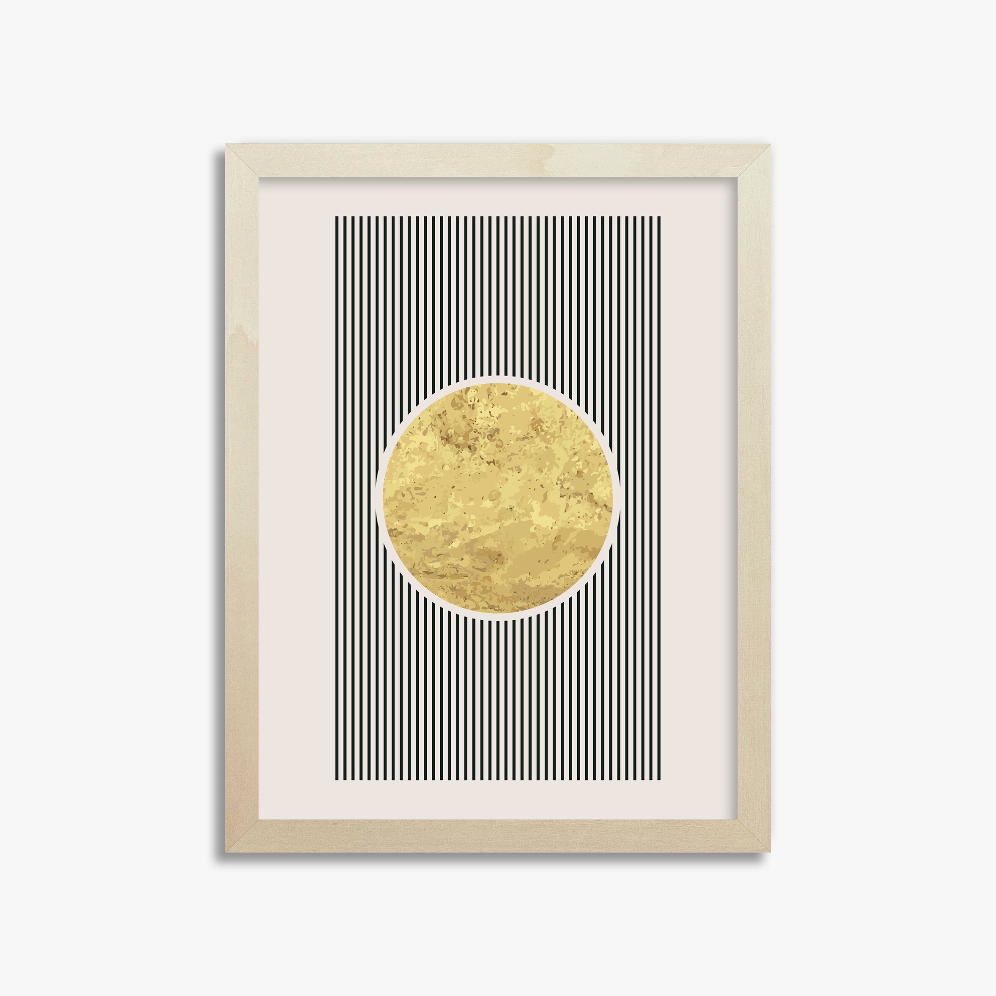 Golden Horizon Eclipse, 30x40cm Framed Art Reproduction With Lime Wood Frame