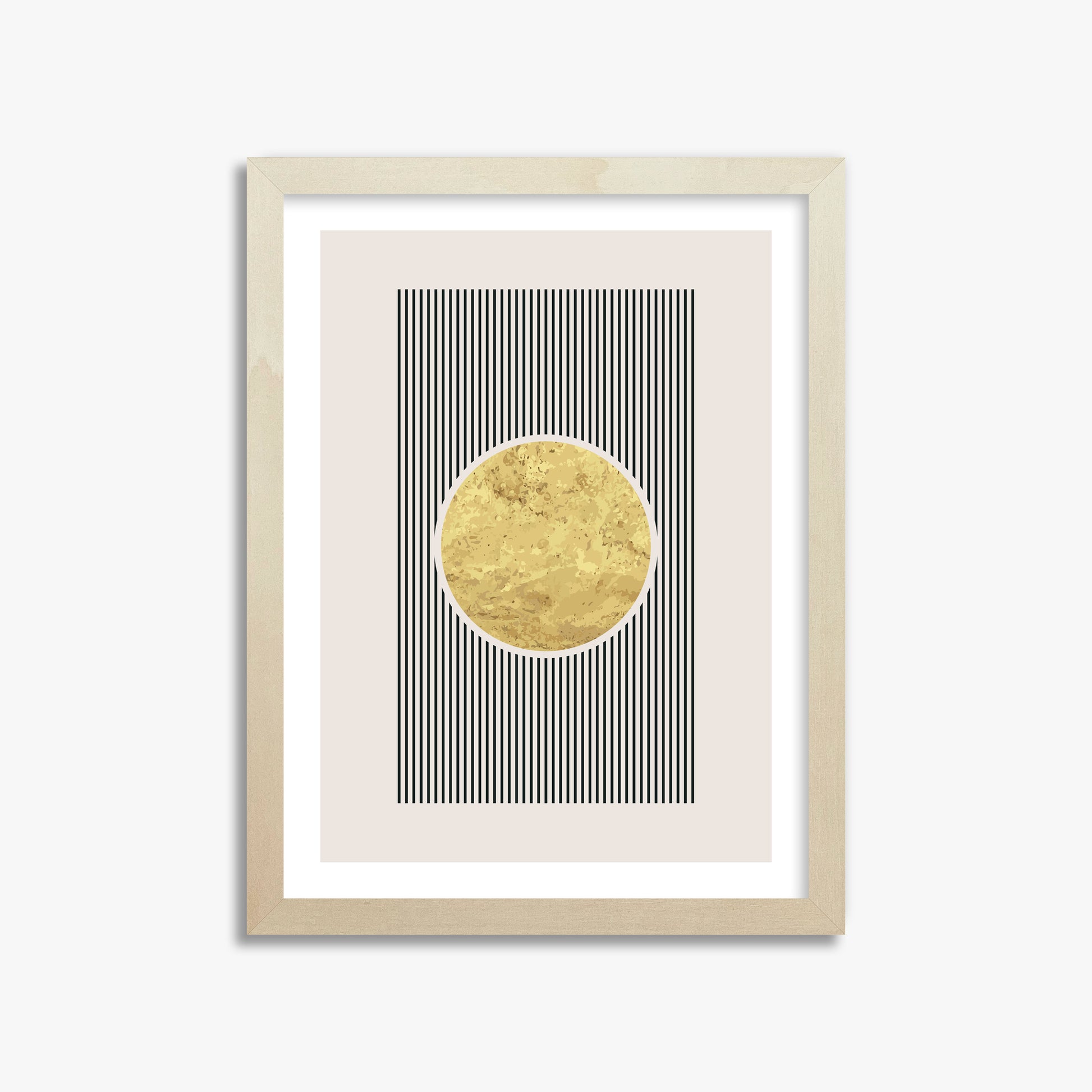 Golden Horizon Eclipse, 30x40cm Framed Art Reproduction With Lime Wood Frame