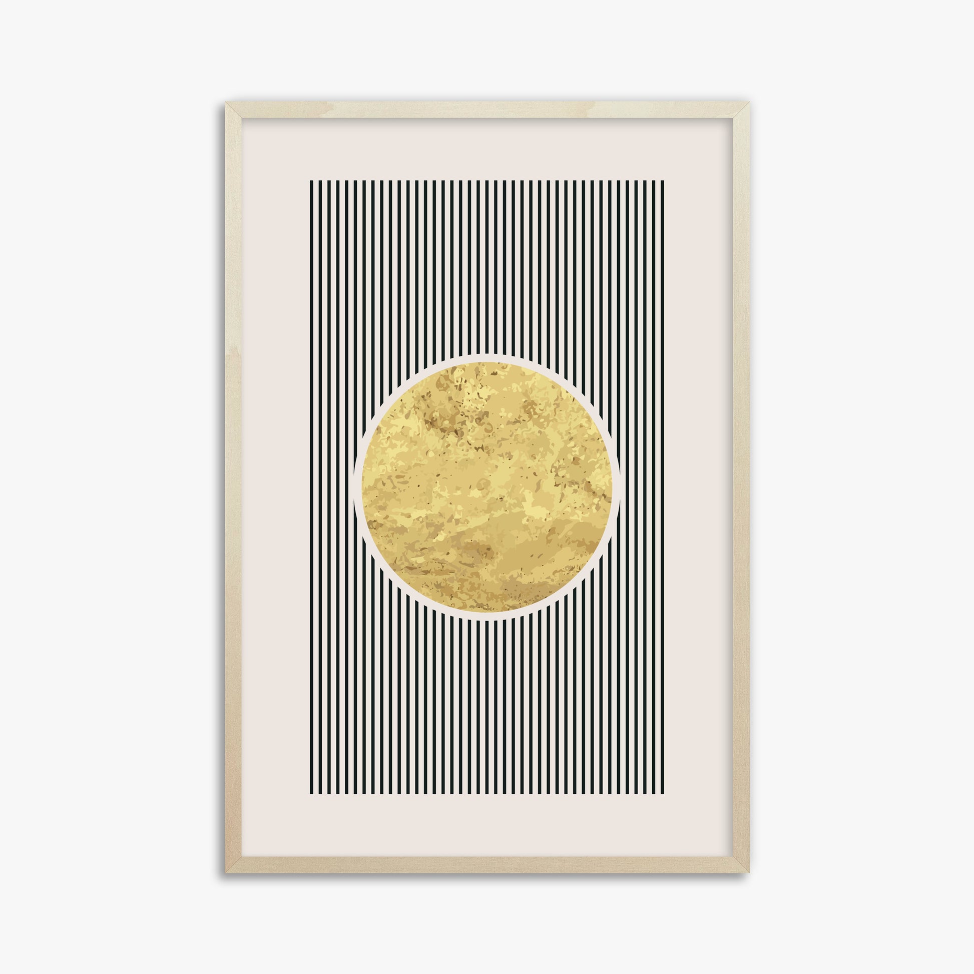 Golden Horizon Eclipse, 61x91cm Framed Art Reproduction With Lime Wood Frame