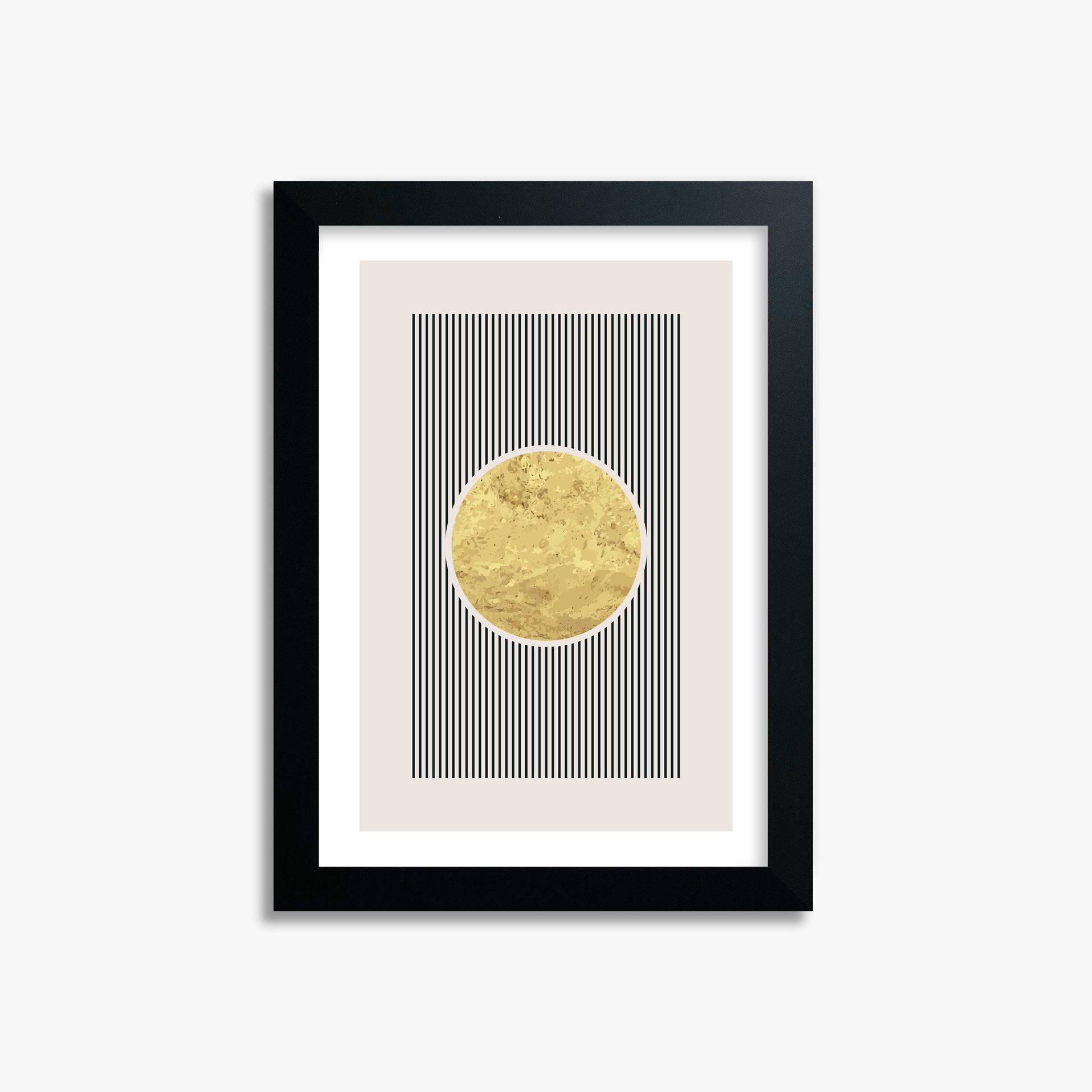 Golden Horizon Eclipse, 21x30cm Black Framed Art Reproduction