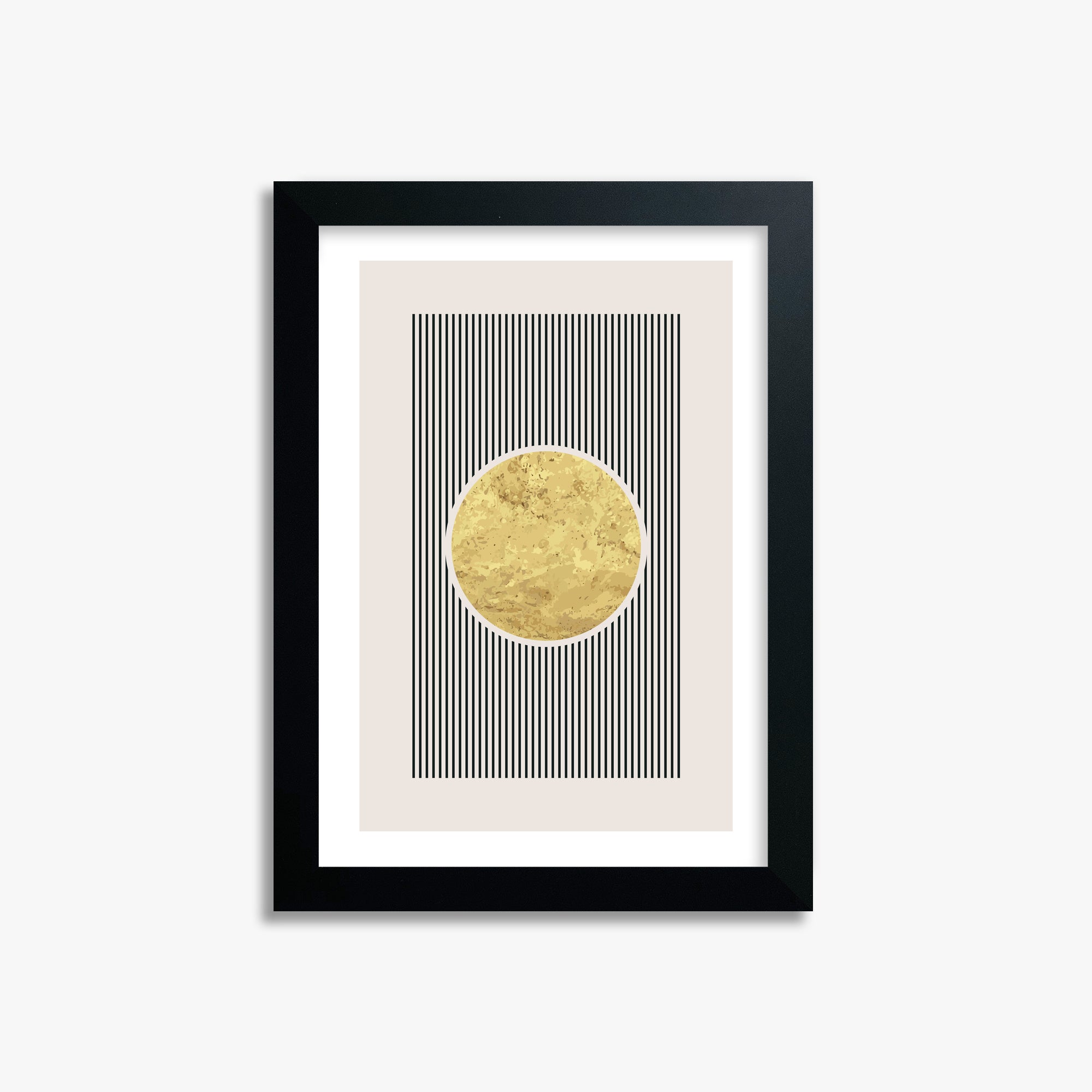 Golden Horizon Eclipse, 21x30cm Black Framed Art Reproduction