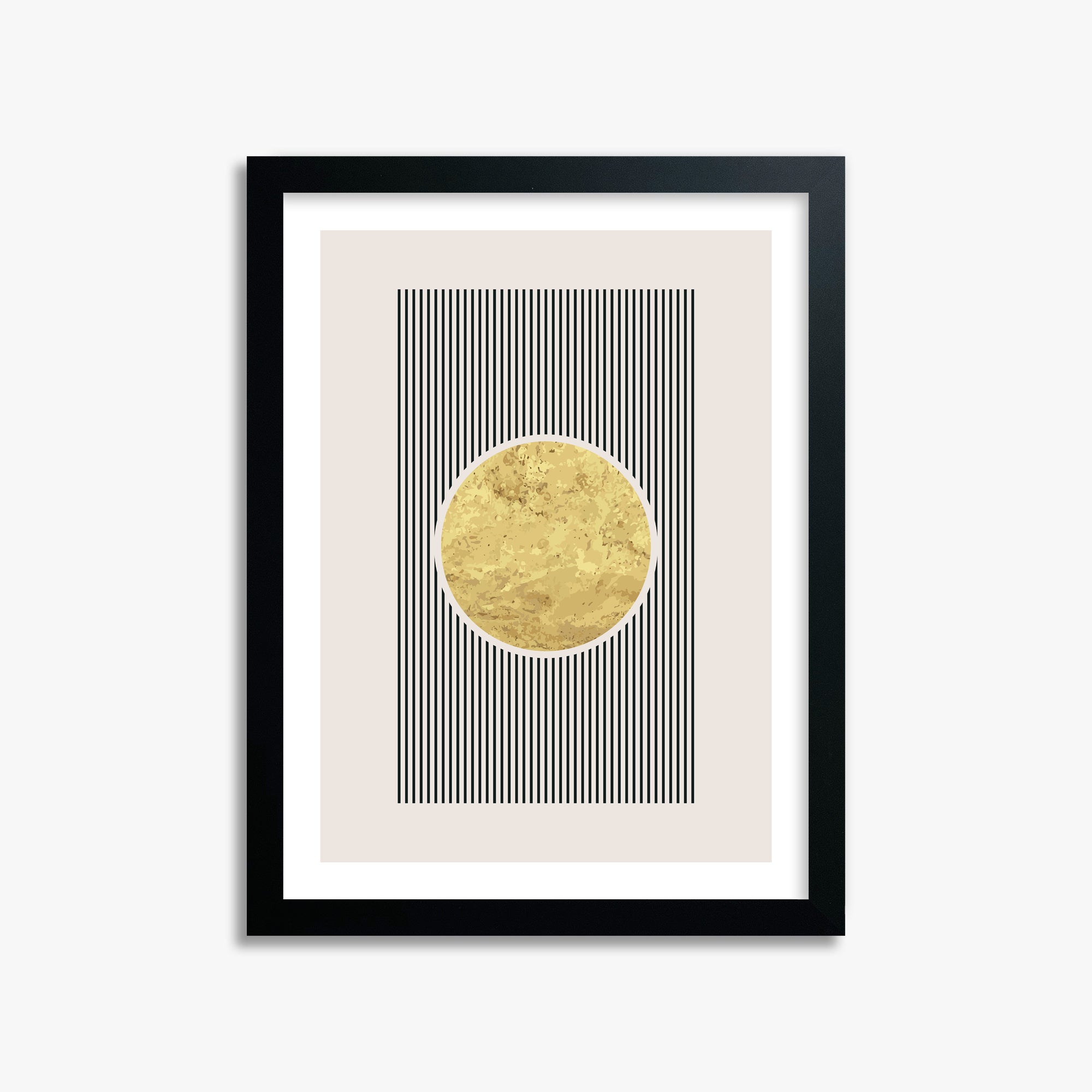 Golden Horizon Eclipse, 30x40cm Black Framed Art Reproduction