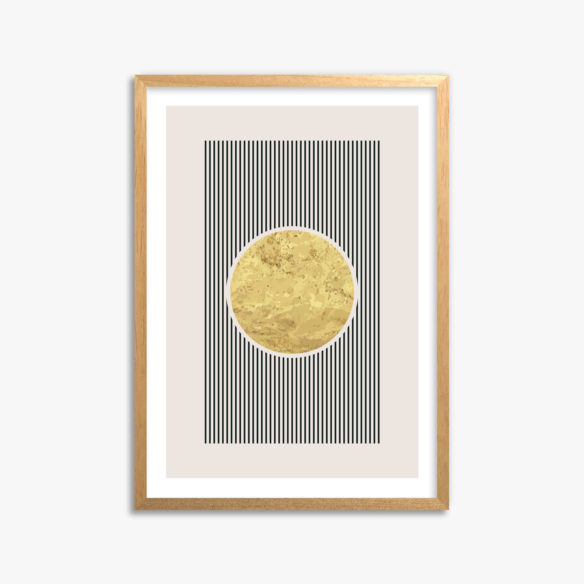 Golden Horizon Eclipse, 50x70cm Oak Framed Art Reproduction