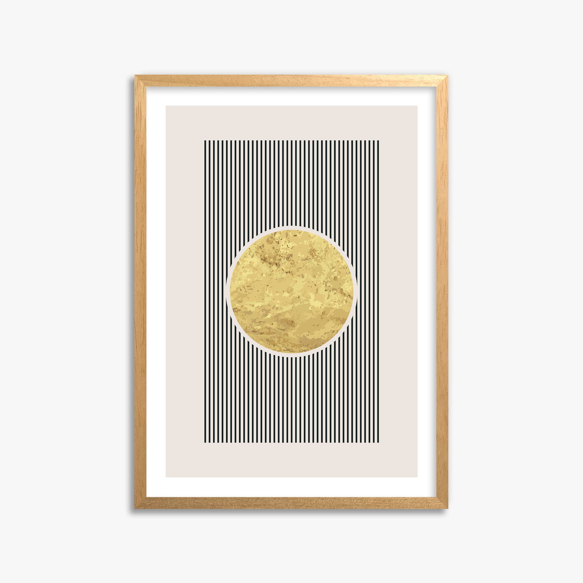 Golden Horizon Eclipse, 50x70cm Oak Framed Art Reproduction
