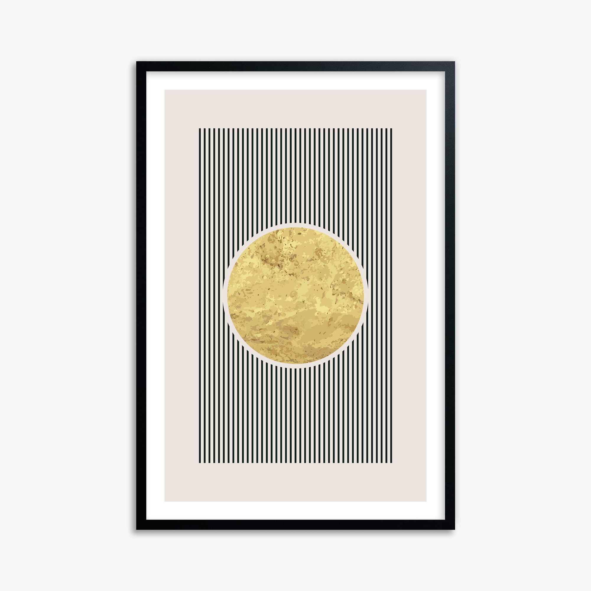 Golden Horizon Eclipse, 61x91cm Black Framed Art Reproduction