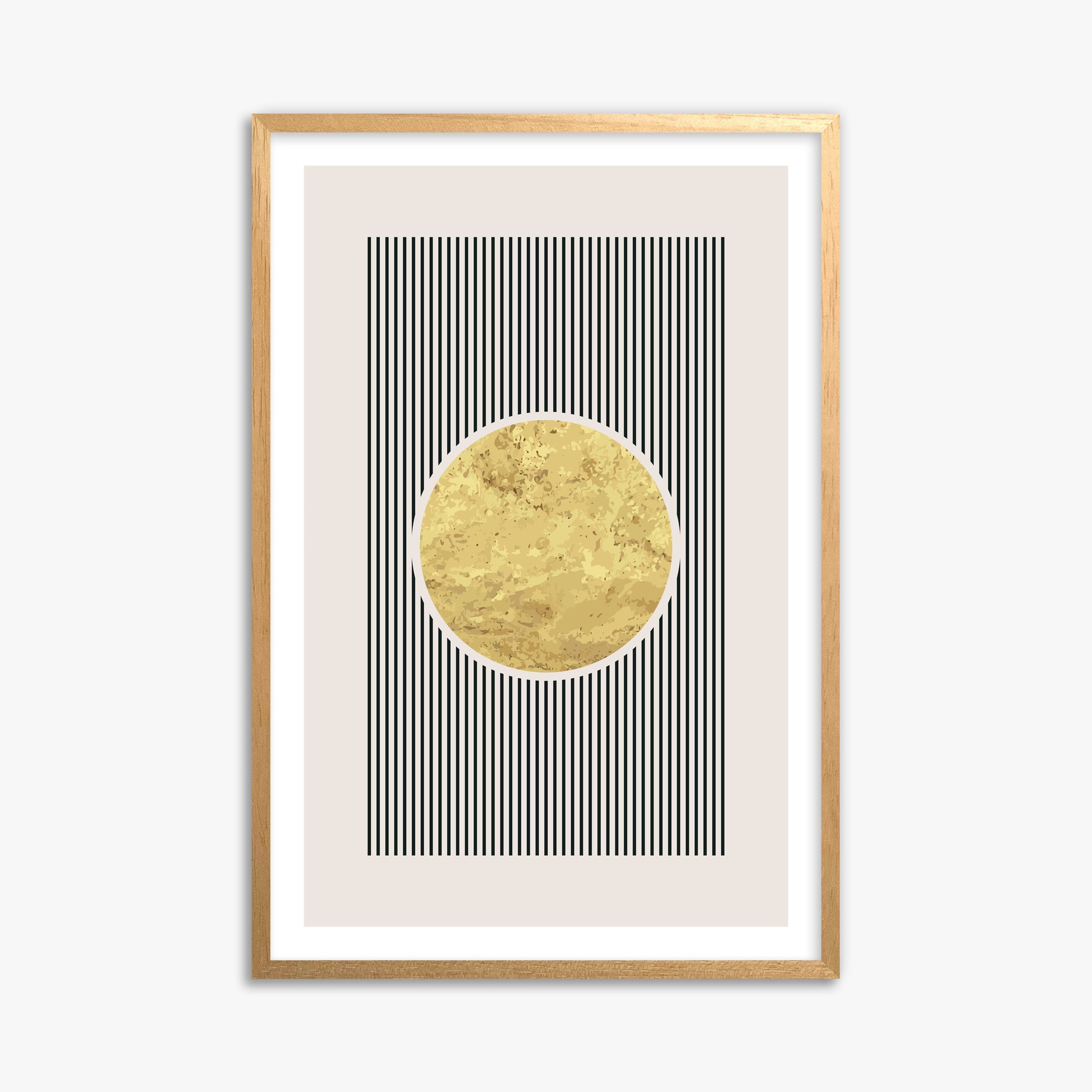 Golden Horizon Eclipse, 61x91cm Oak Framed Art Reproduction