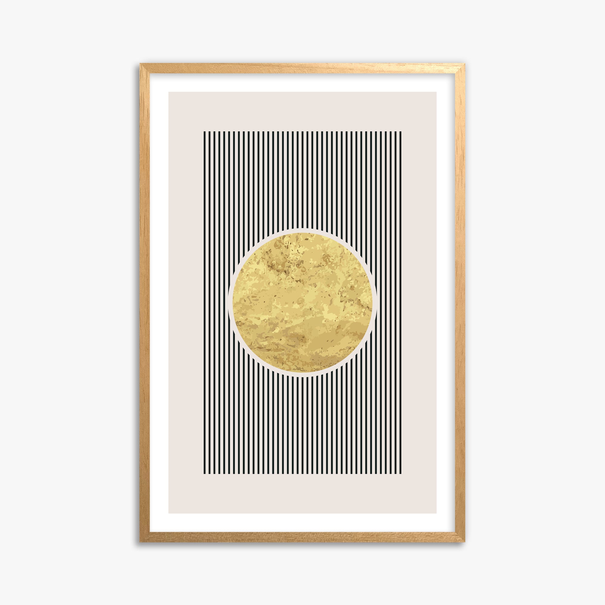 Golden Horizon Eclipse, 61x91cm Oak Framed Art Reproduction