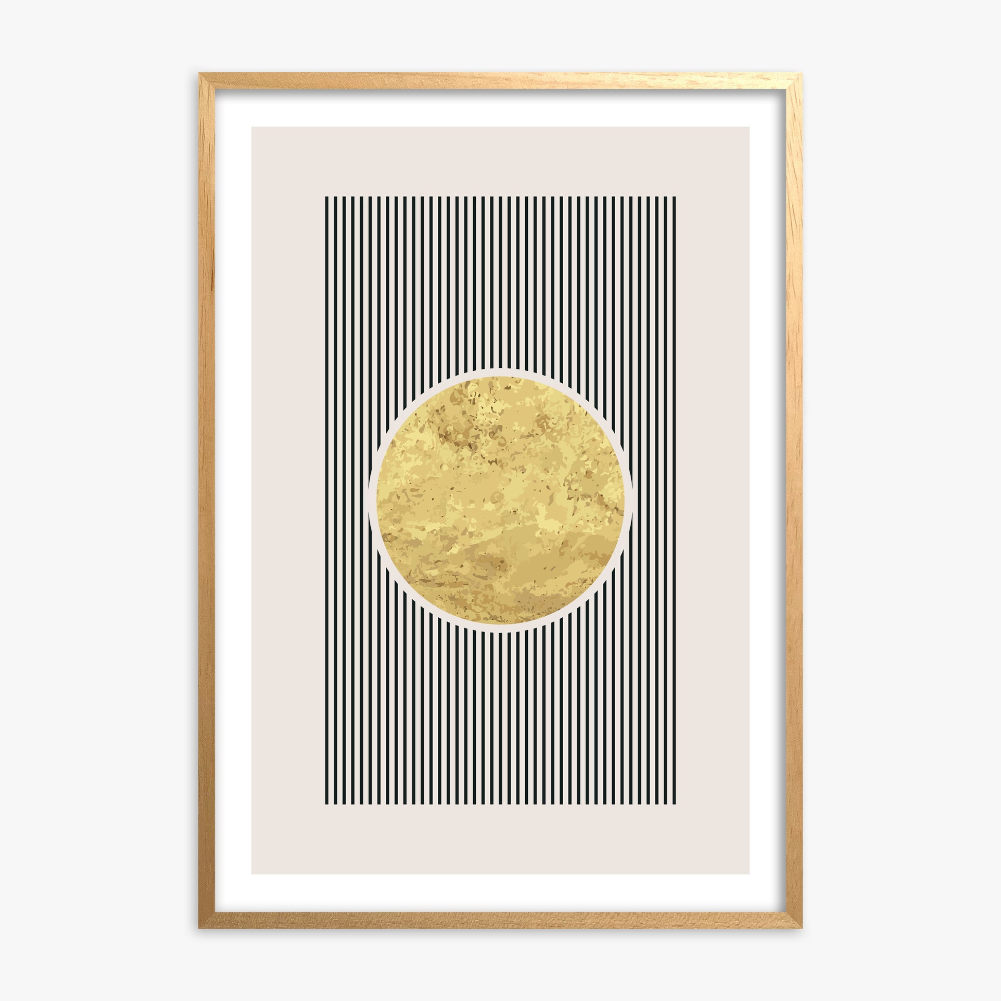Golden Horizon Eclipse, 70x100cm Oak Framed Art Reproduction