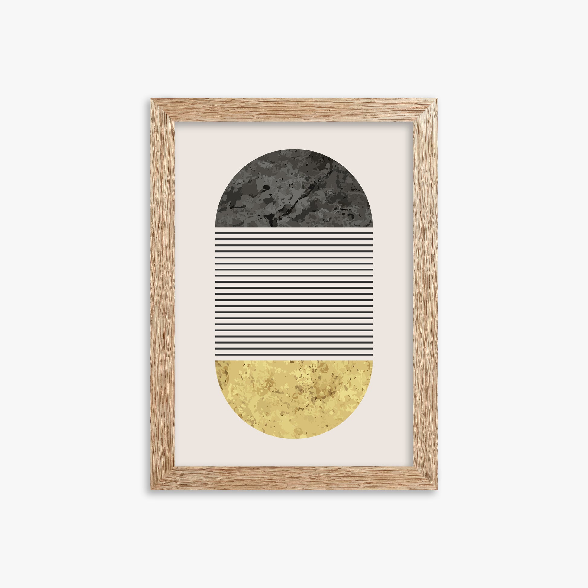 Day & Night Halo, 21x30cm Framed Art Reproduction With Raw Oak Frame