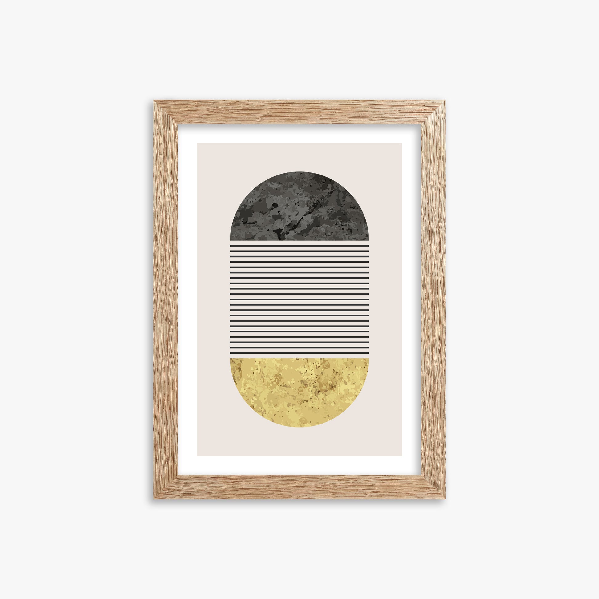 Day & Night Halo, 21x30cm Framed Art Reproduction With Raw Oak Frame