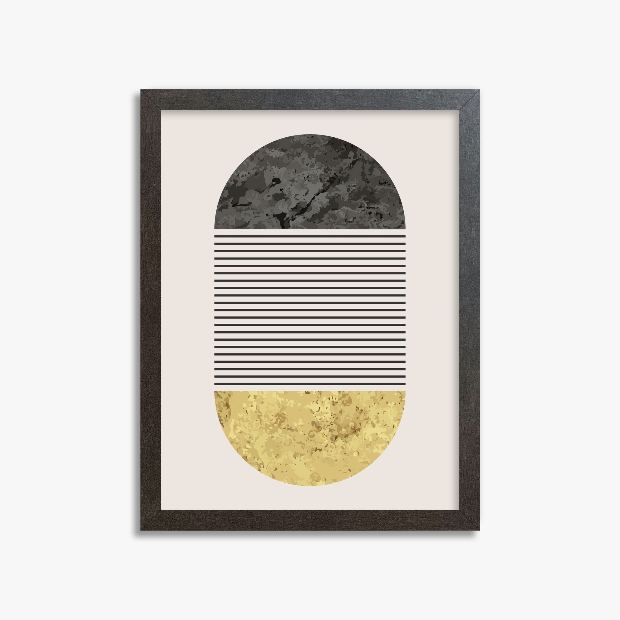 Day & Night Halo, 30x40cm Framed Art Reproduction With Espresso Frame
